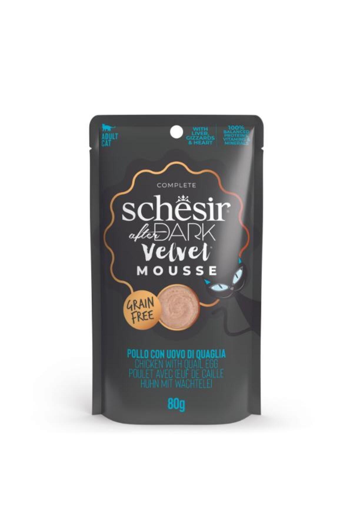 Schesir After Dark Pouch Tavuklu ve Bıldırcın Yumurtalı Tahılsız Yetişkin Kedi Konservesi 80gr
