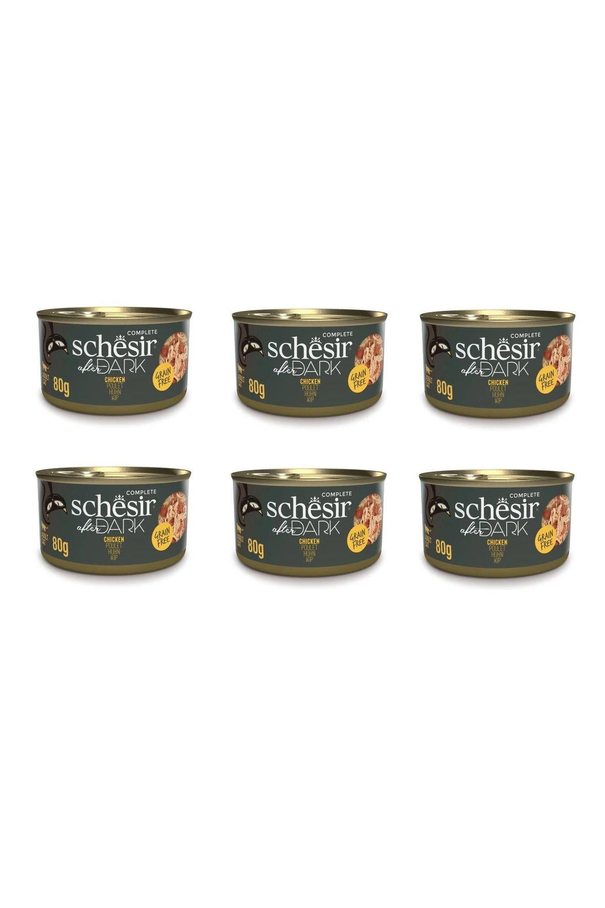 Schesir After Dark Sos İçinde Tavuk Etli Tahılsız Yetişkin Kedi Konservesi 80gr x 6 ADET