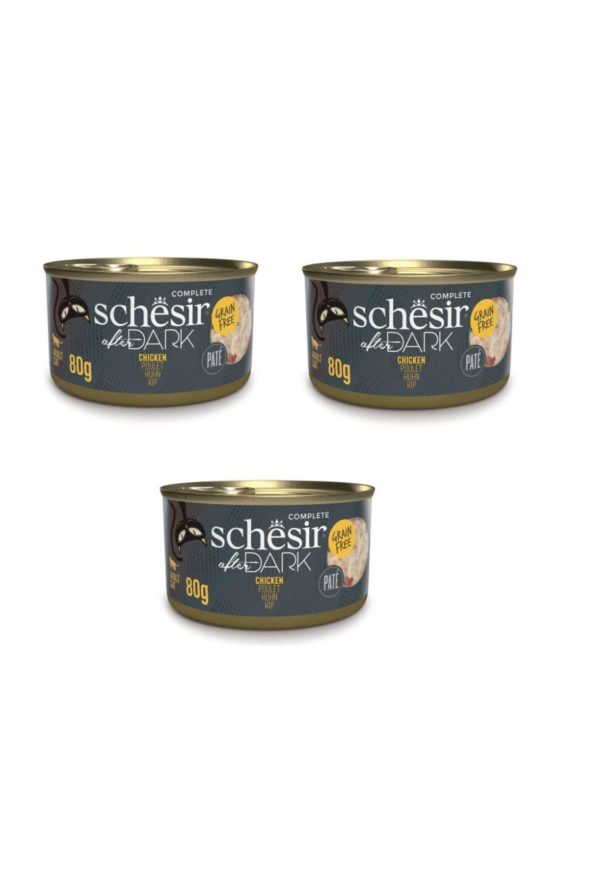 Schesir After Dark Tavuk Etli Tahılsız Ezme Yetişkin Kedi Konservesi 80gr x 3 ADET