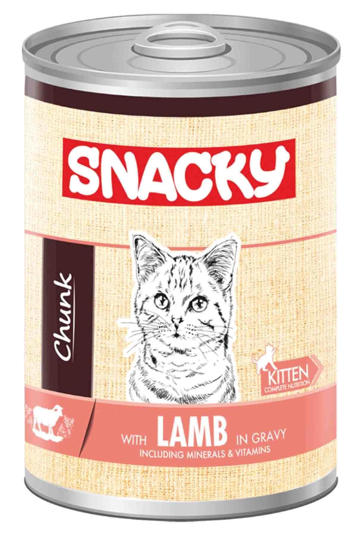 Snacky Chunk Gravy Soslu Kuzu Etli Yavru Kedi Konserve Yaş Maması 400 gr
