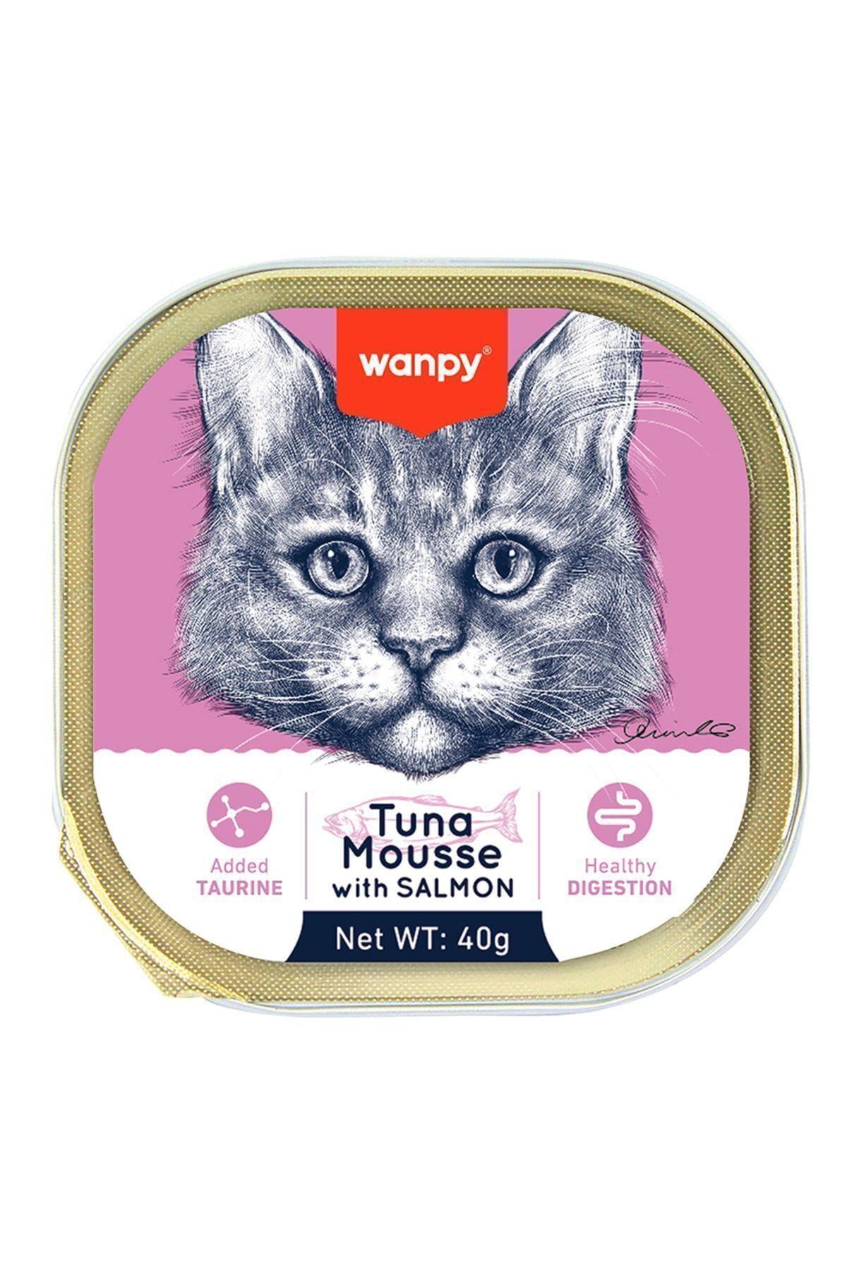 Wanpy Alutray Ezme Ton Balıklı Somonlu Kedi Konservesi 40gr