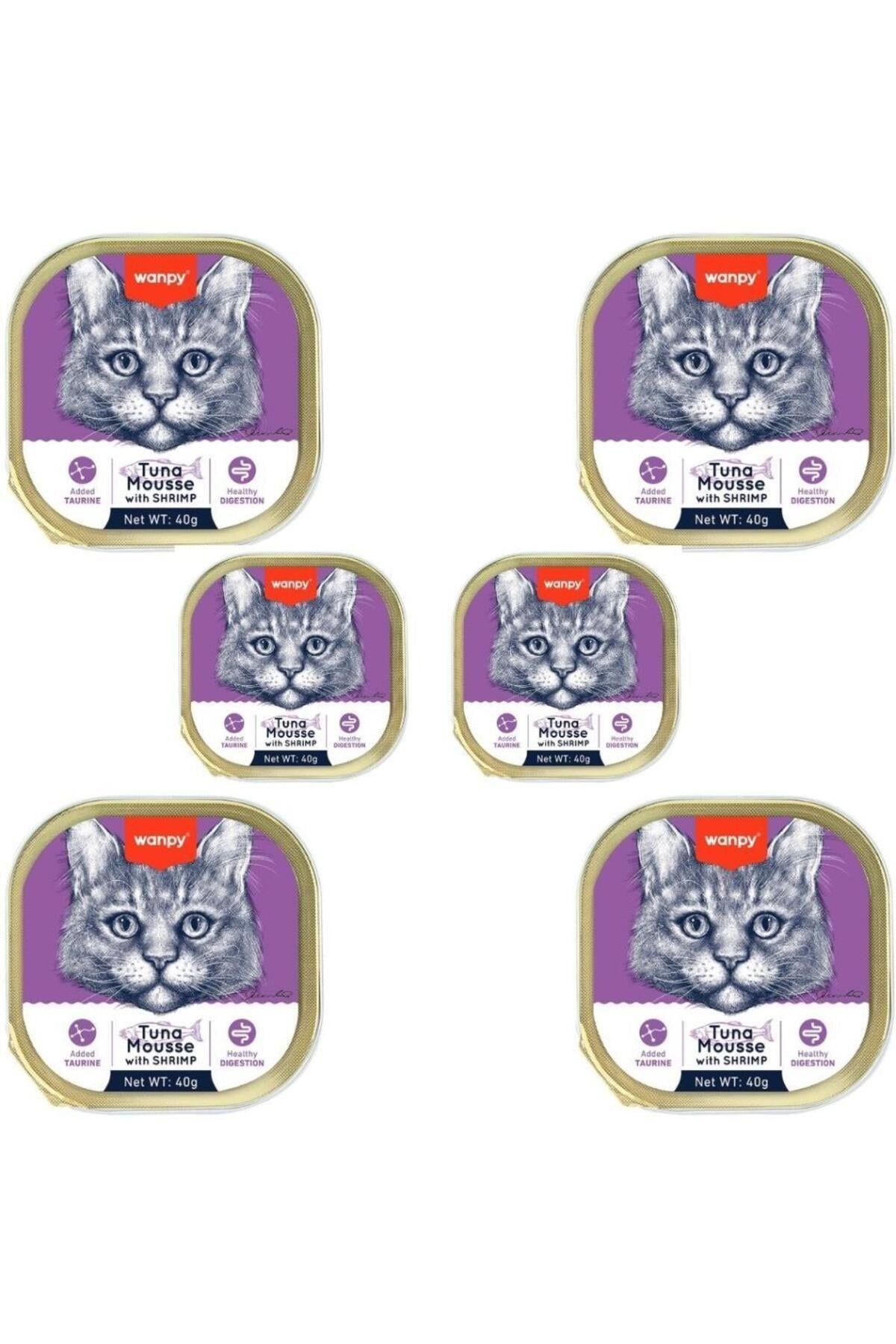 Wanpy Alutray Ezme Ton ve Karidesli Kedi Konservesi 40gr x 6 ADET