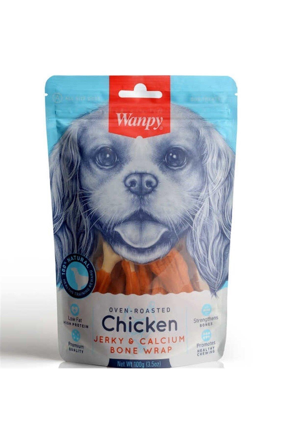 Wanpy Oven Roasted Tavuk Sargılı Kalsiyum Takviyeli Köpek Ödülü 100gr
