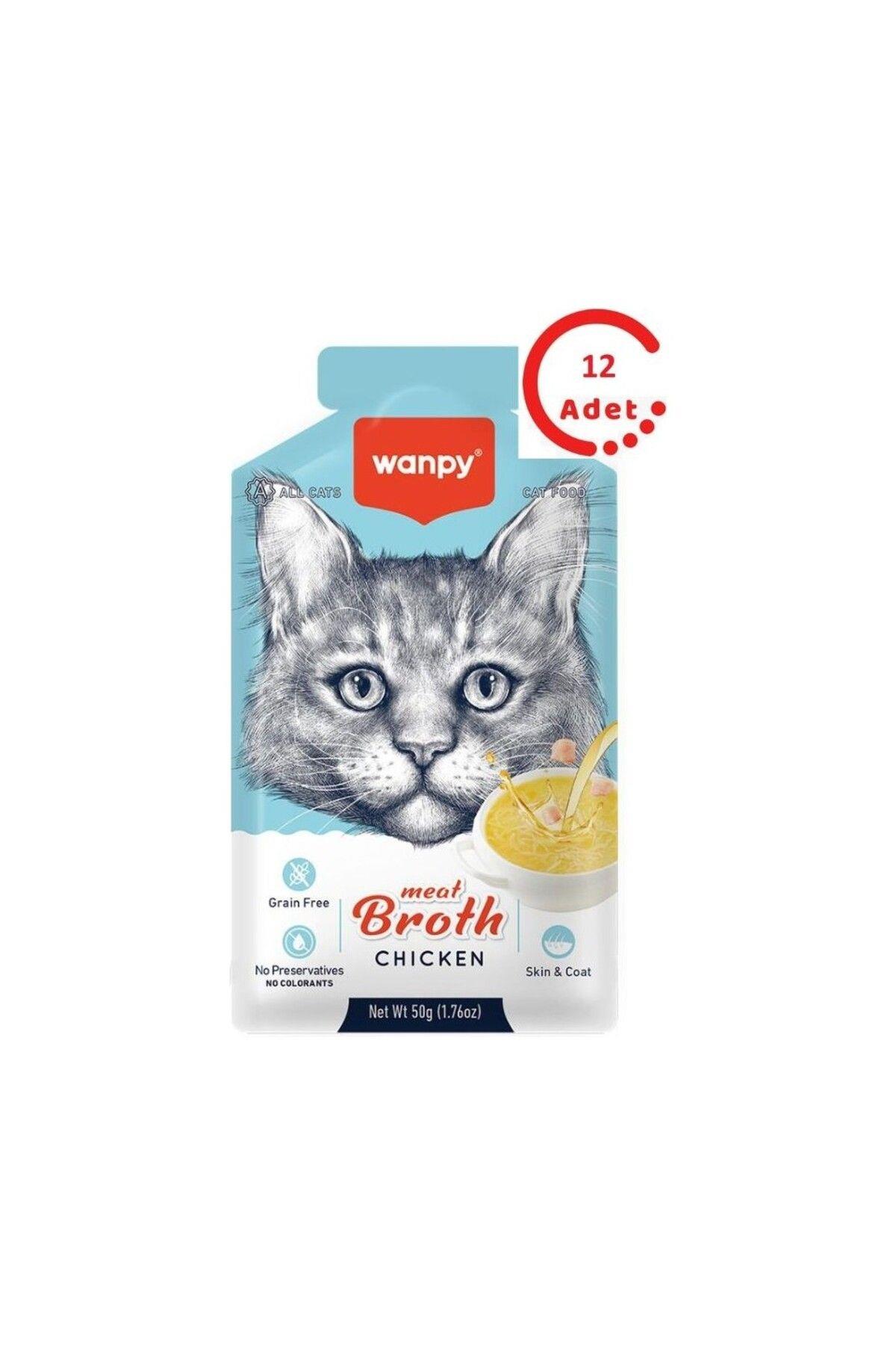 Wanpy Tavuk Etli Tahılsız Kedi Çorbası 50gr x 12 Adet