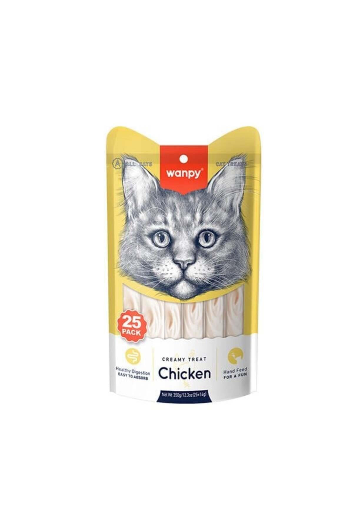 Wanpy Tavuklu Sindirim Sistemi Destekleyici Krema Kedi Ödül Maması 14gr (25'li)