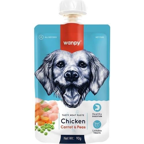 Wanpy Tavuklu ve Havuçlu Ezme Köpek Ödül Maması 90gr