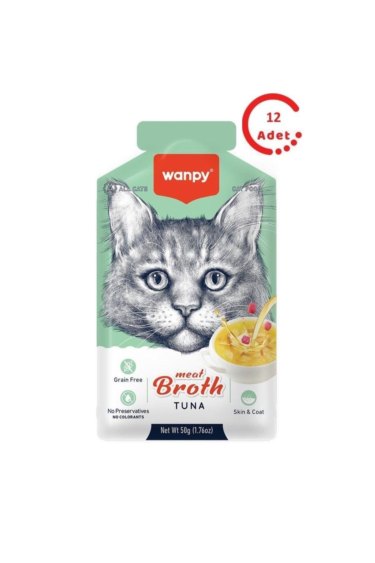 Wanpy Ton Balıklı Tahılsız Kedi Çorbası 50gr x 12 Adet