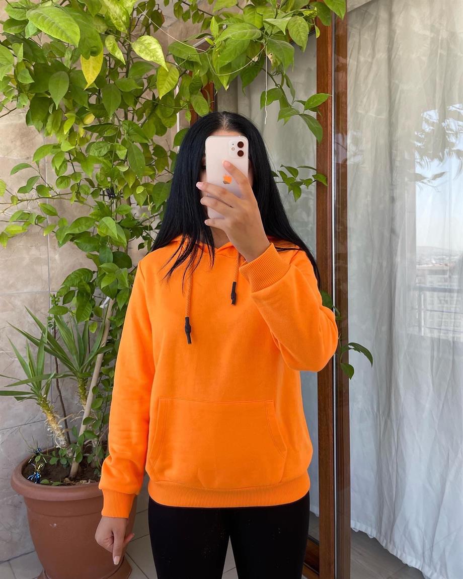 3 İPLİK ŞARDONLU KAPÜŞONLU SWEATSHİRT