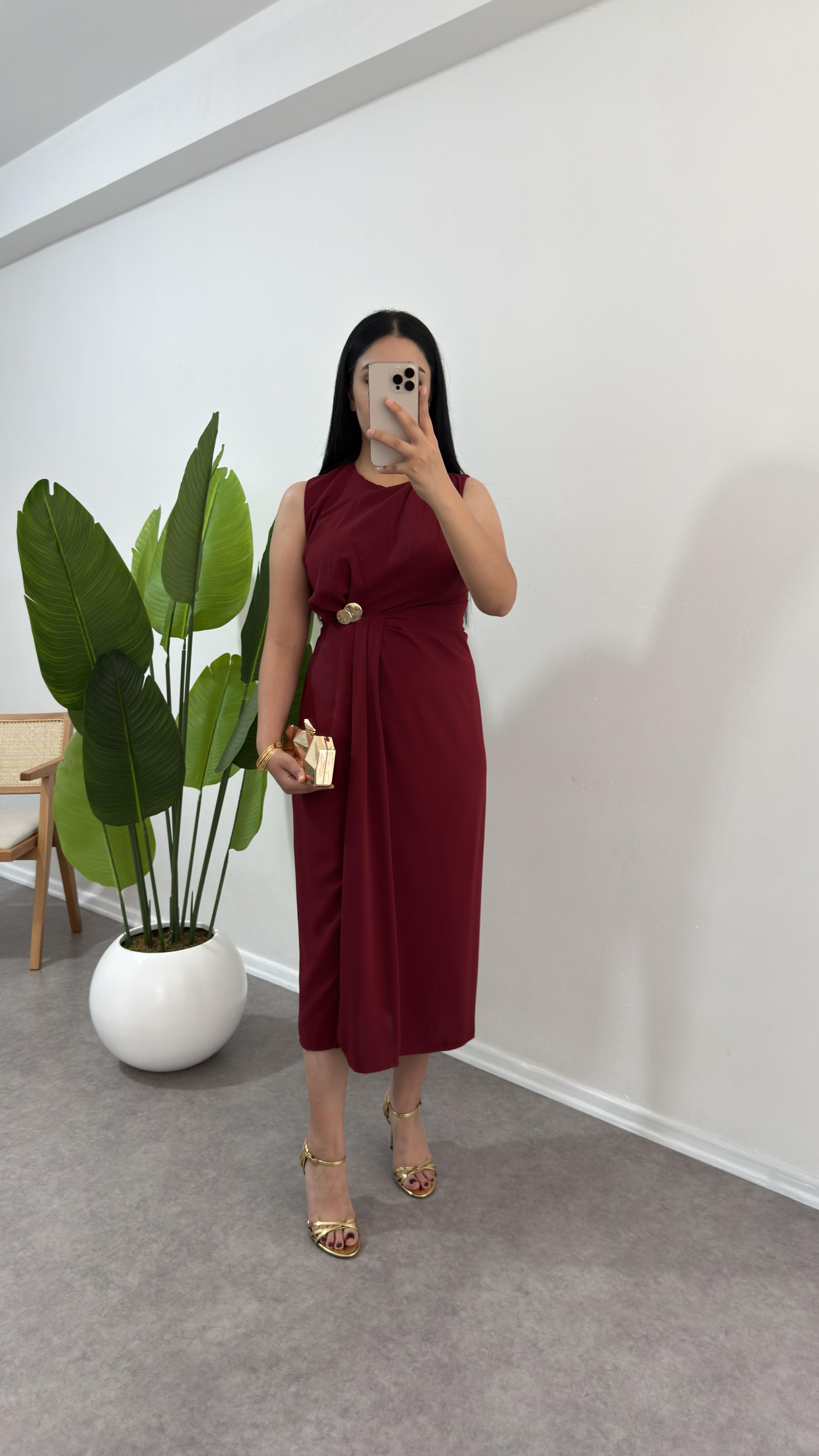 Bordo Lisa Elbise