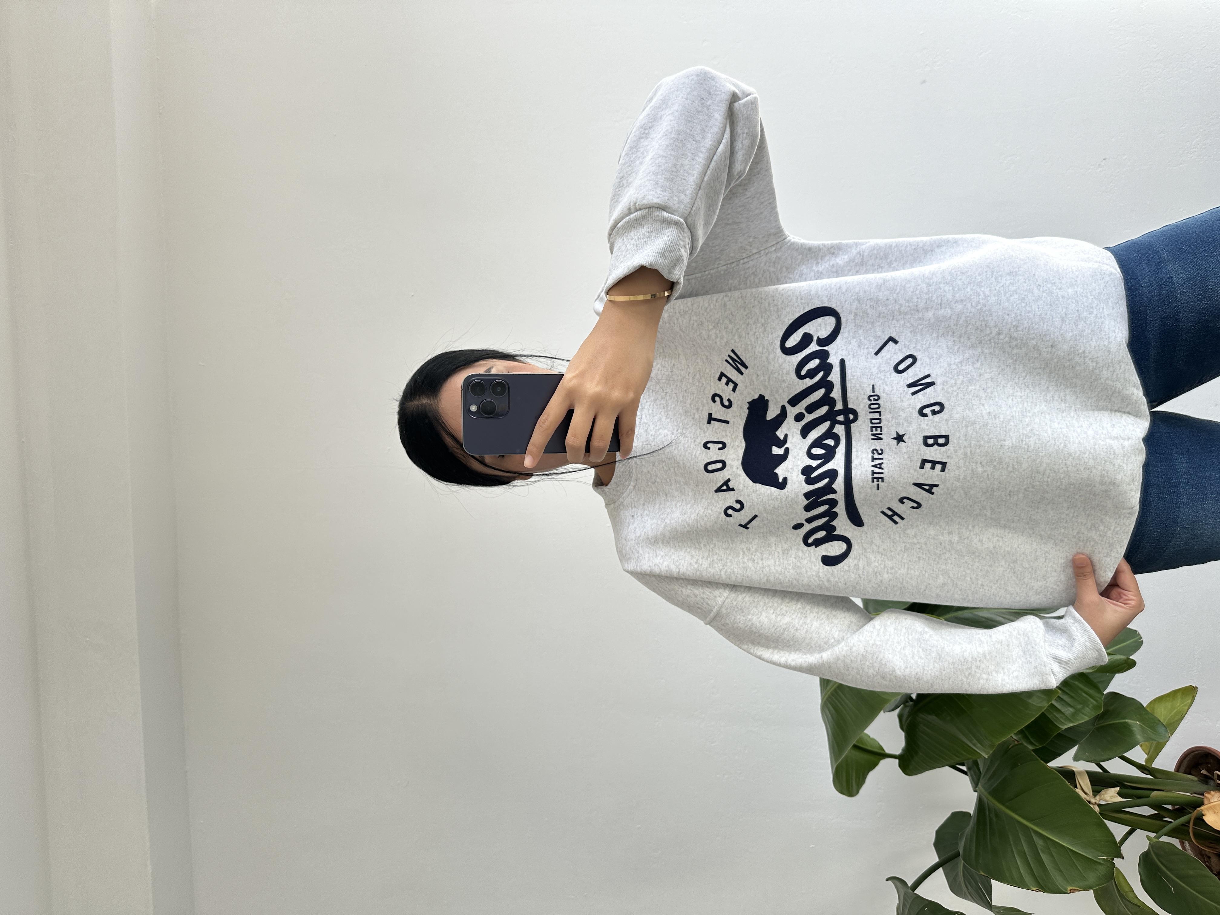 Gri simit yaka sweatshırt