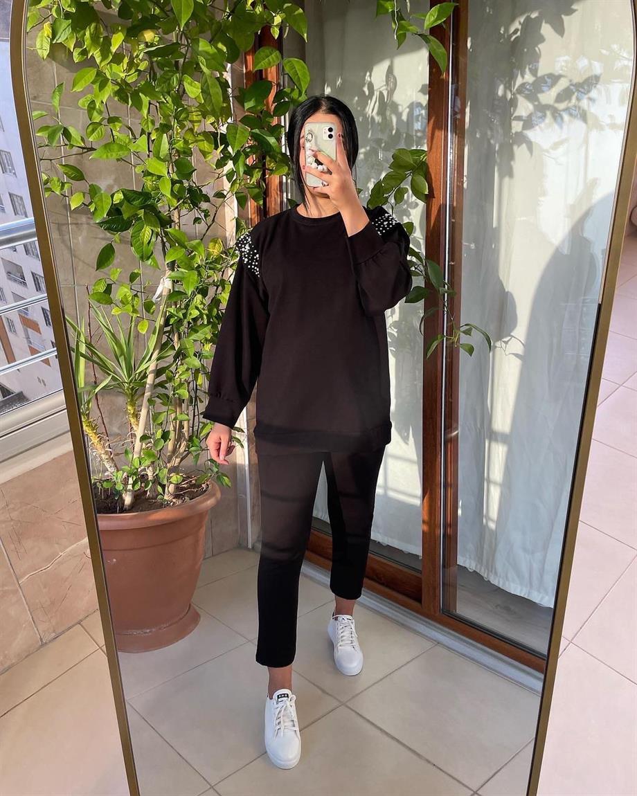 İNCİ DETAYLI İKİLİ TAKIM