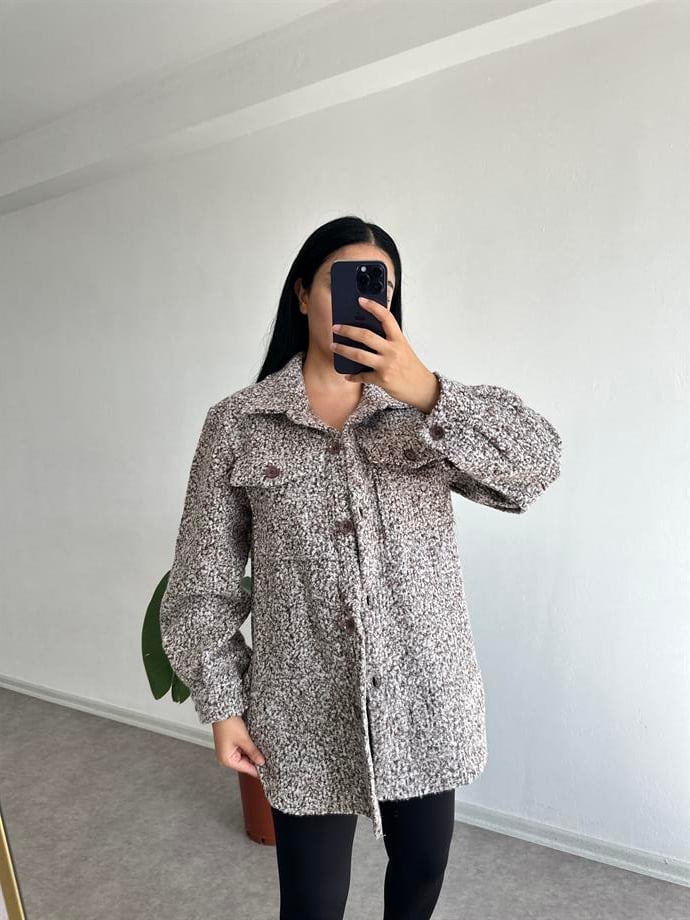 Kaşe gömlek kahve rengi