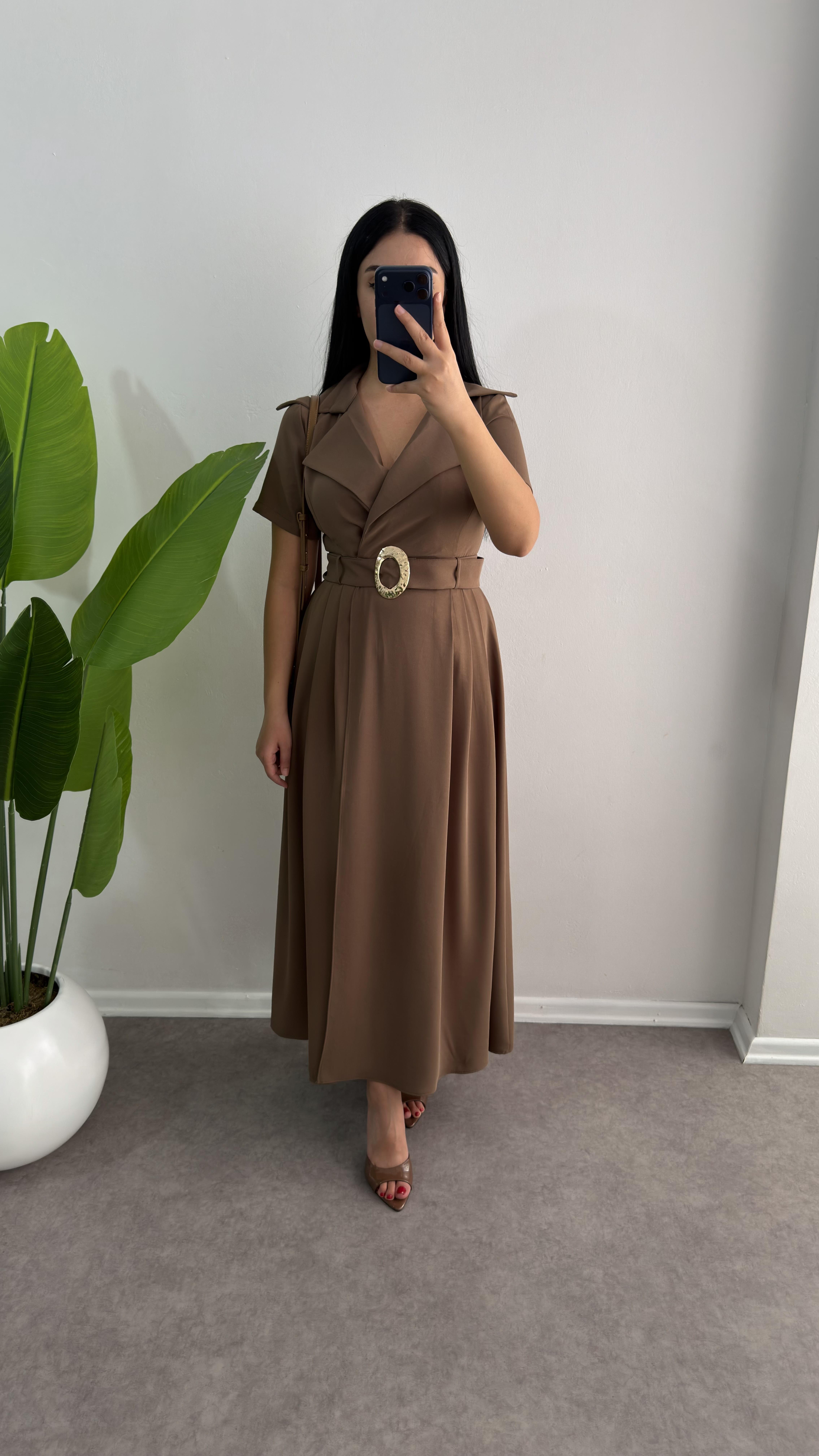 Lasa Haki Yeşili Maxsi Elbise