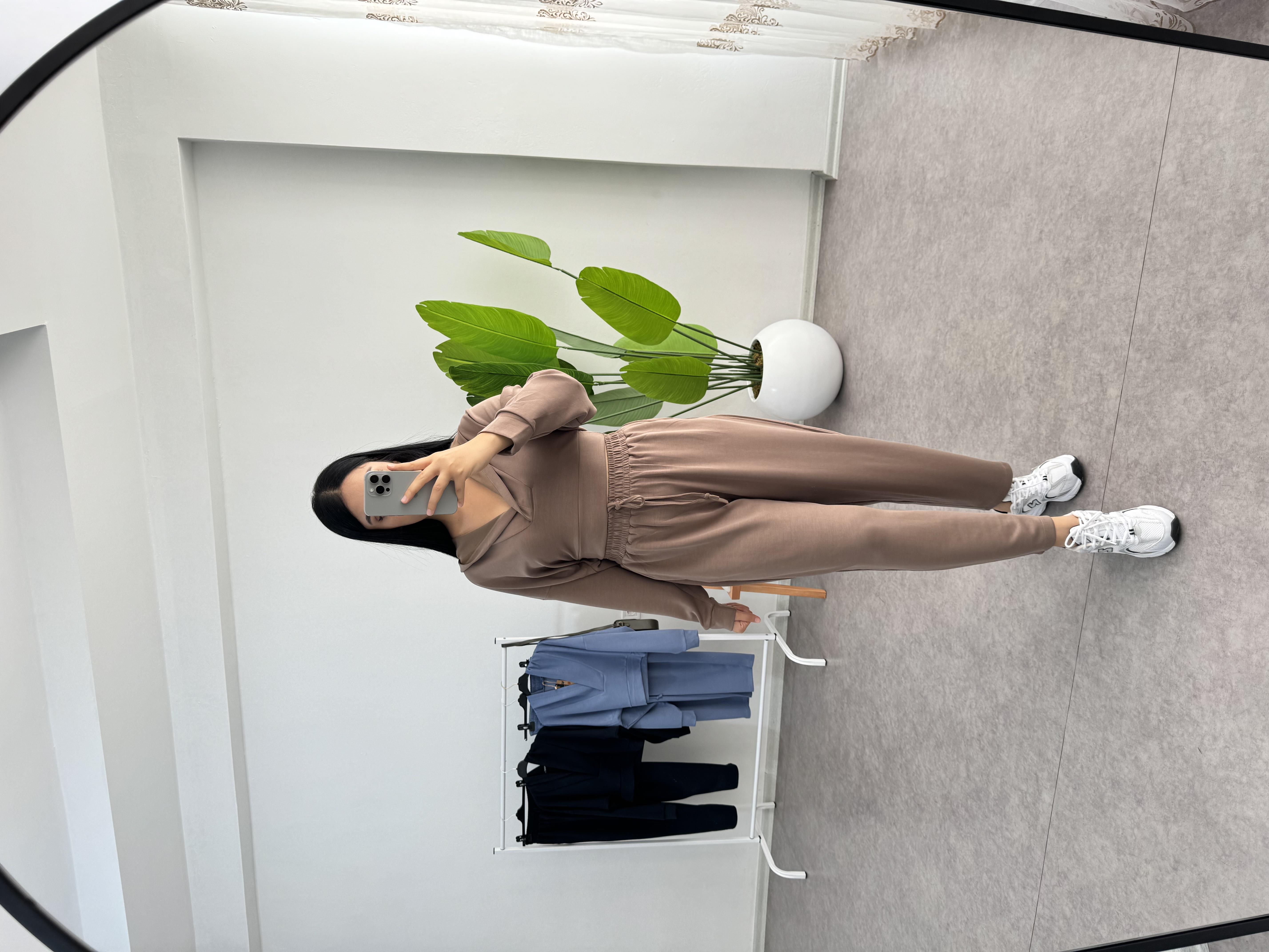 Modal Kumaş Oys Takım Camel