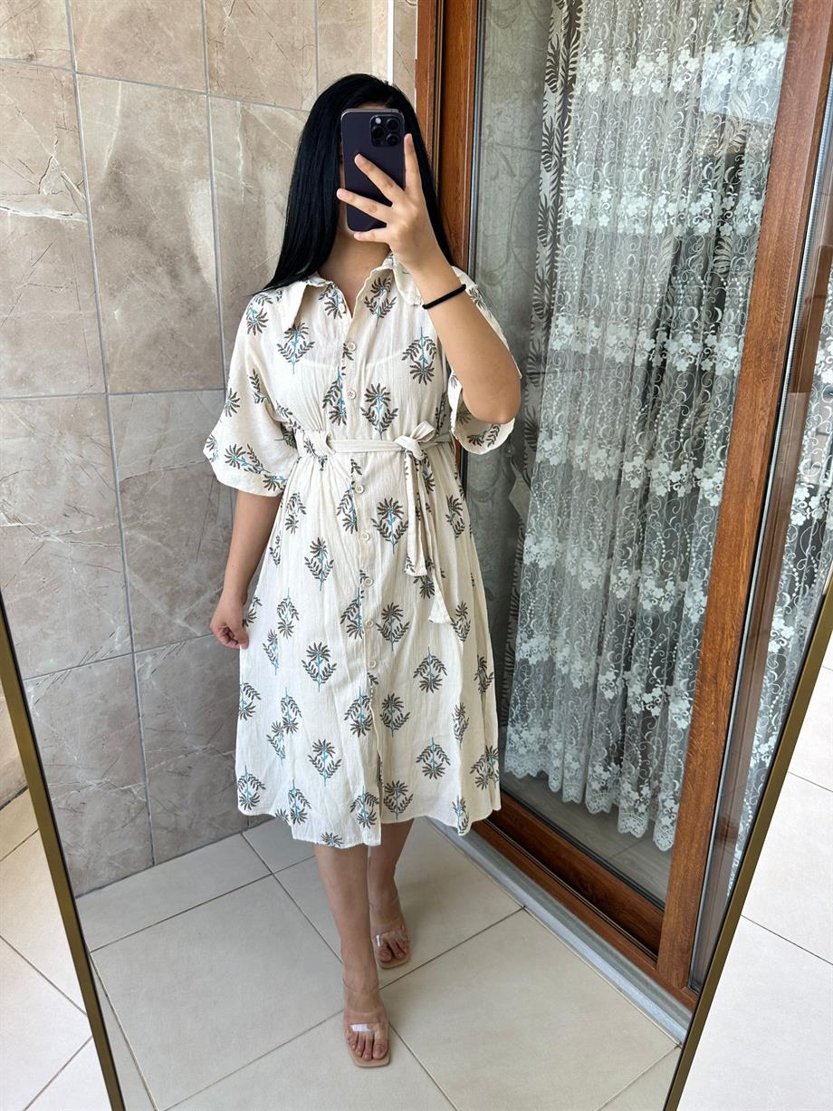 ASTARSIZ KETEN ELBİSE