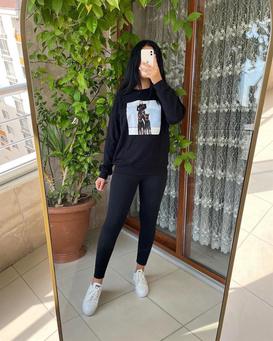 BASKILI SWEATSHİRT