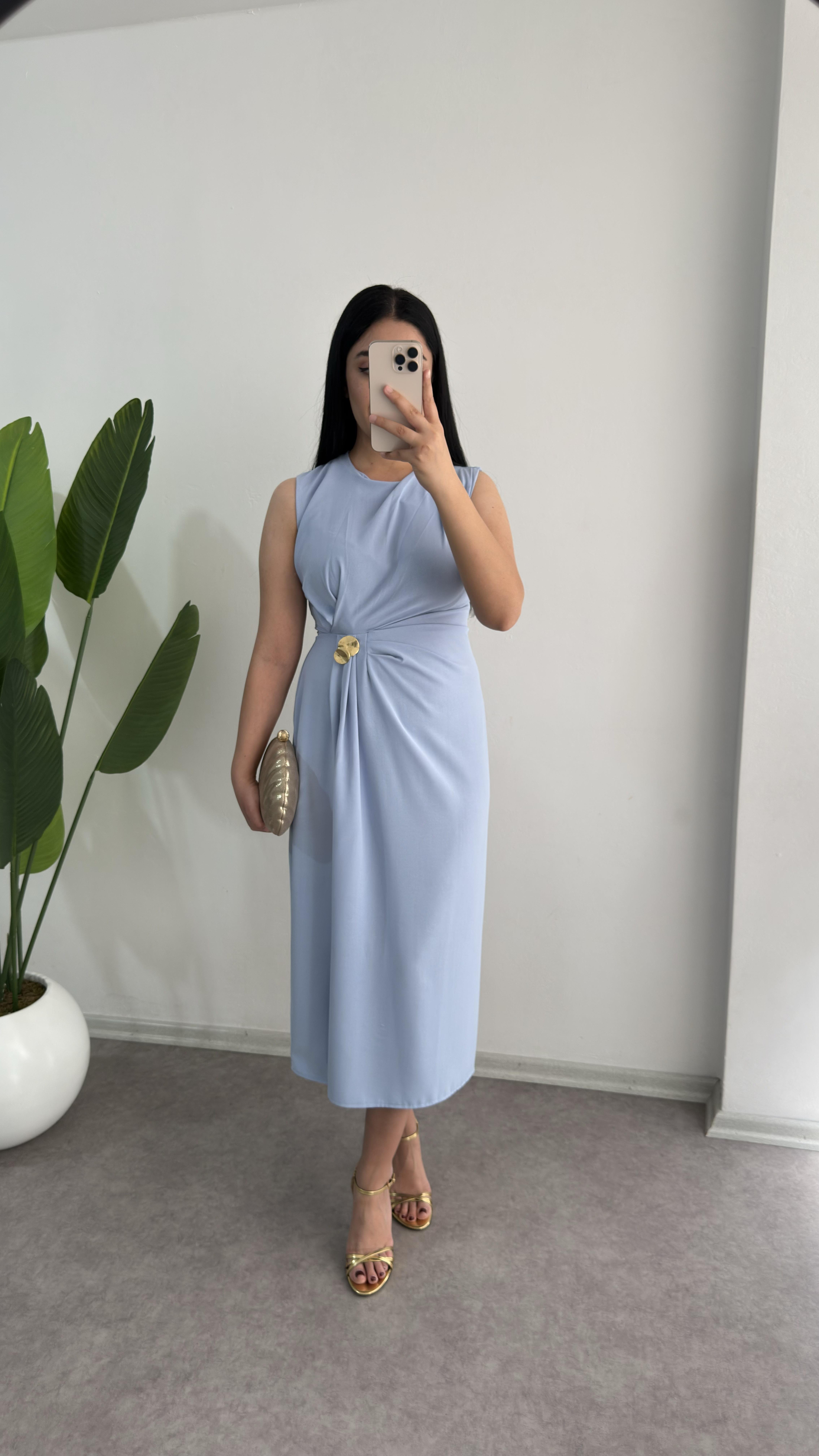 Bebe Mavisi Lisa Elbise 