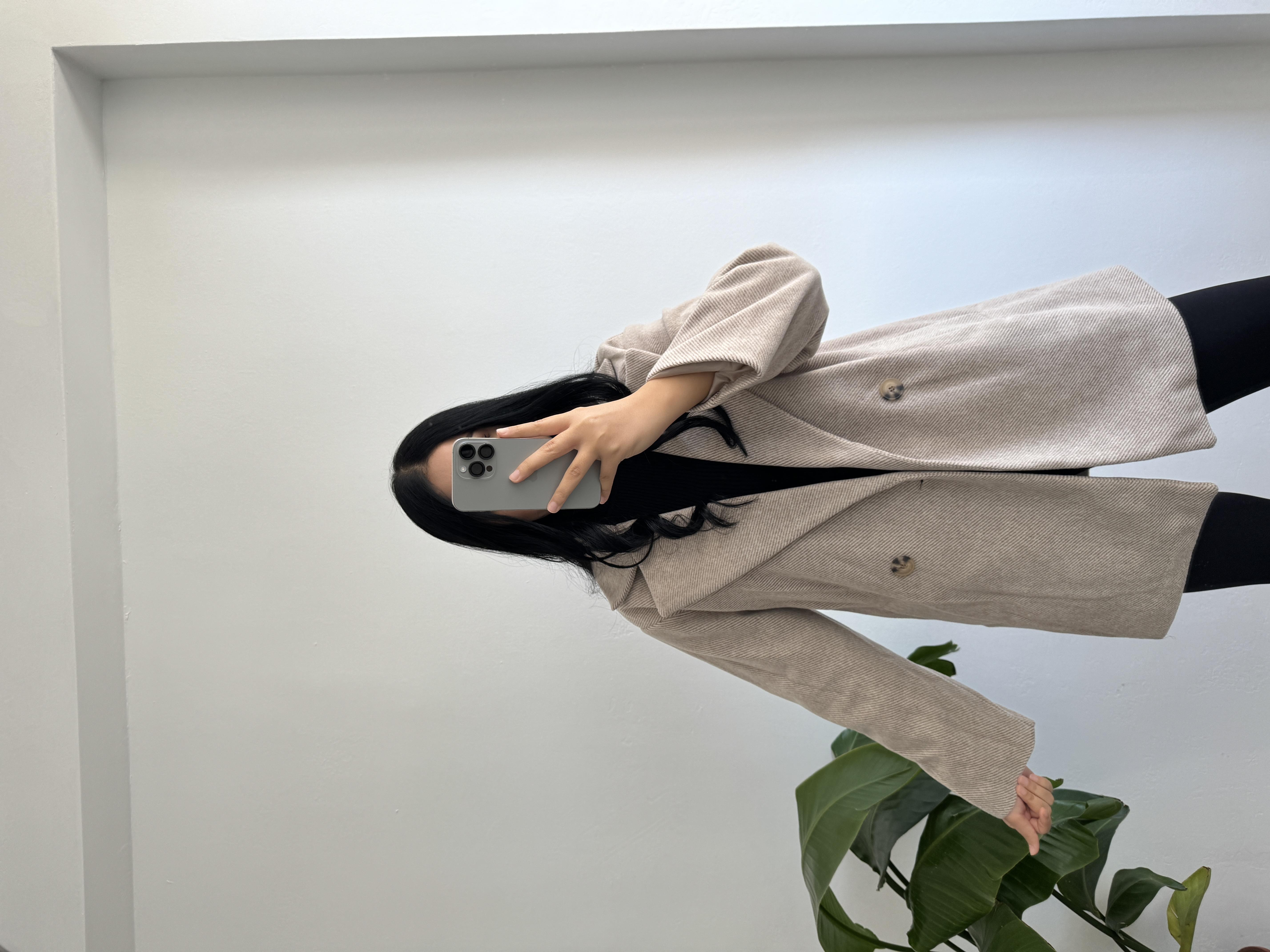 Bej balık sırtı kaşe