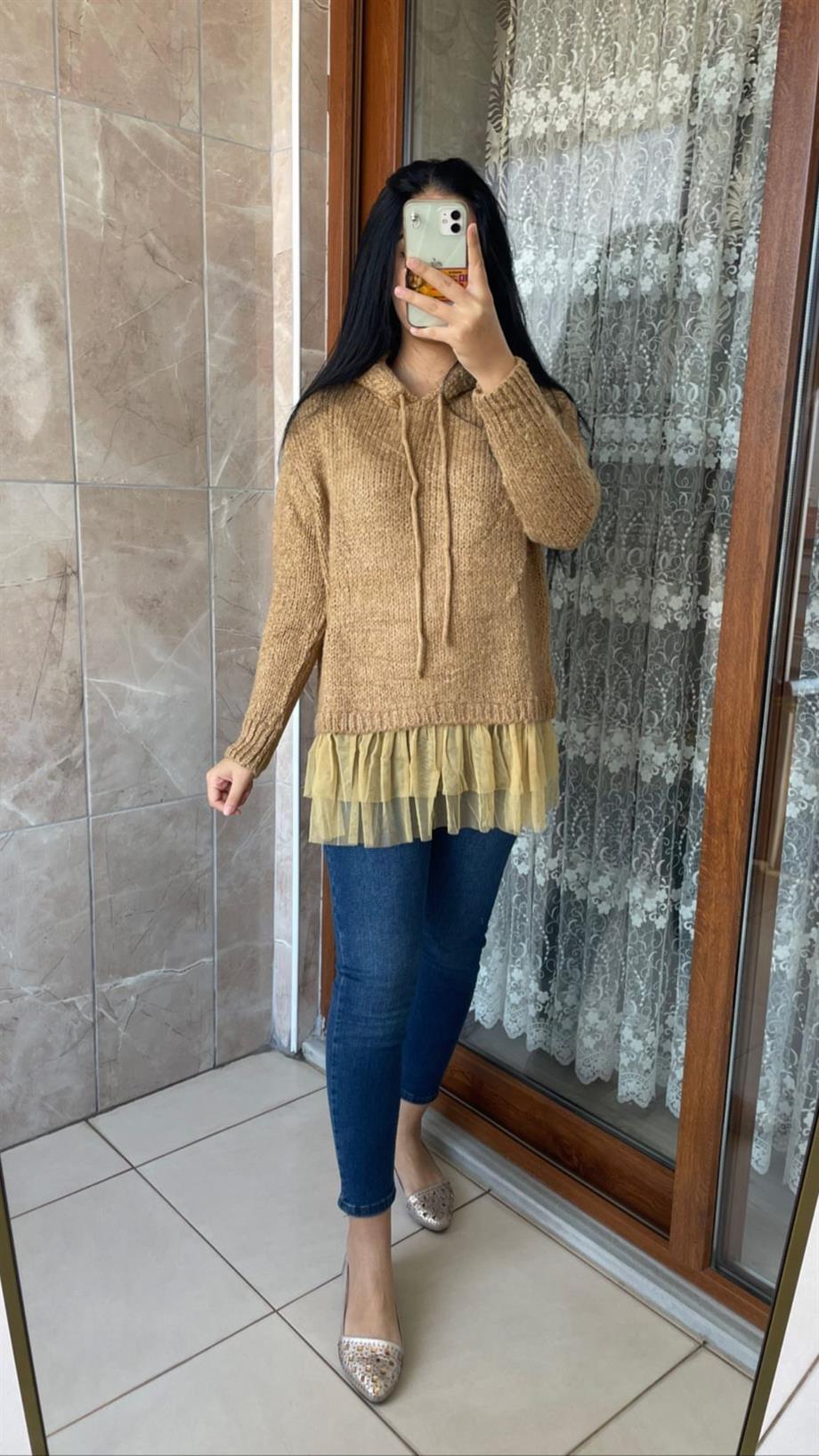 BEJ RENGİ TRİKO KAZAK