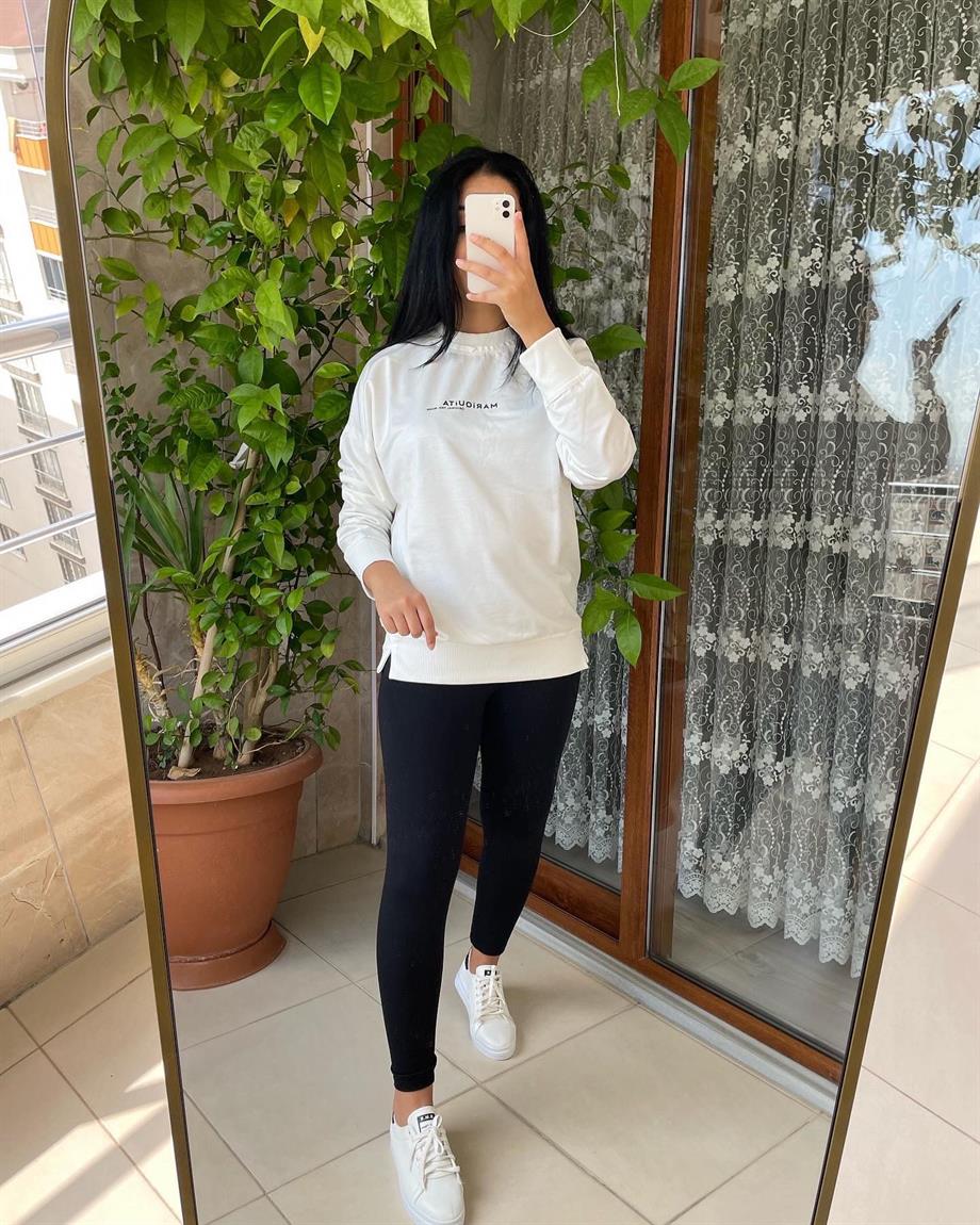 BEYAZ SWEATSHİRT