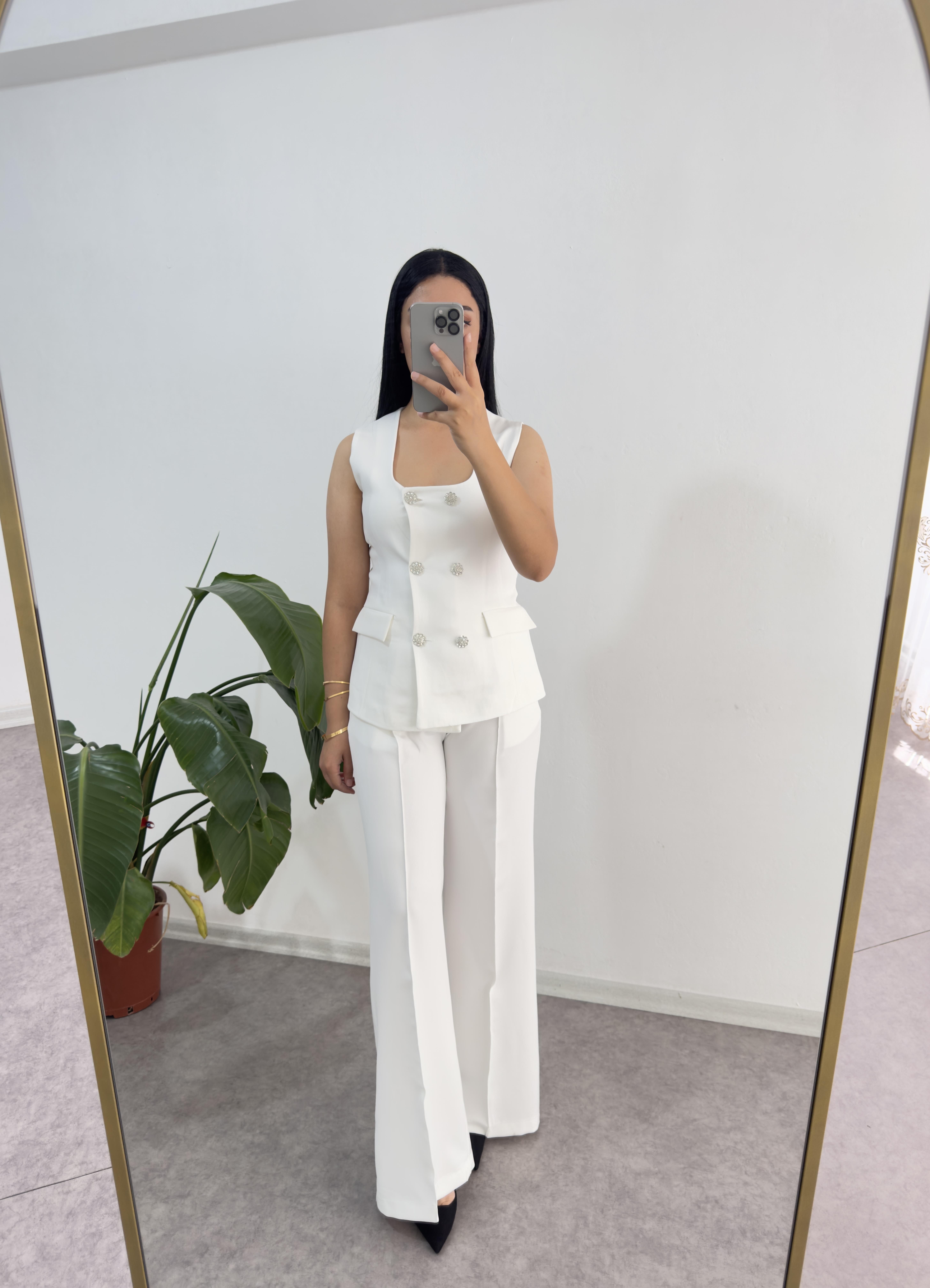 Beyaz Taşlı Takım