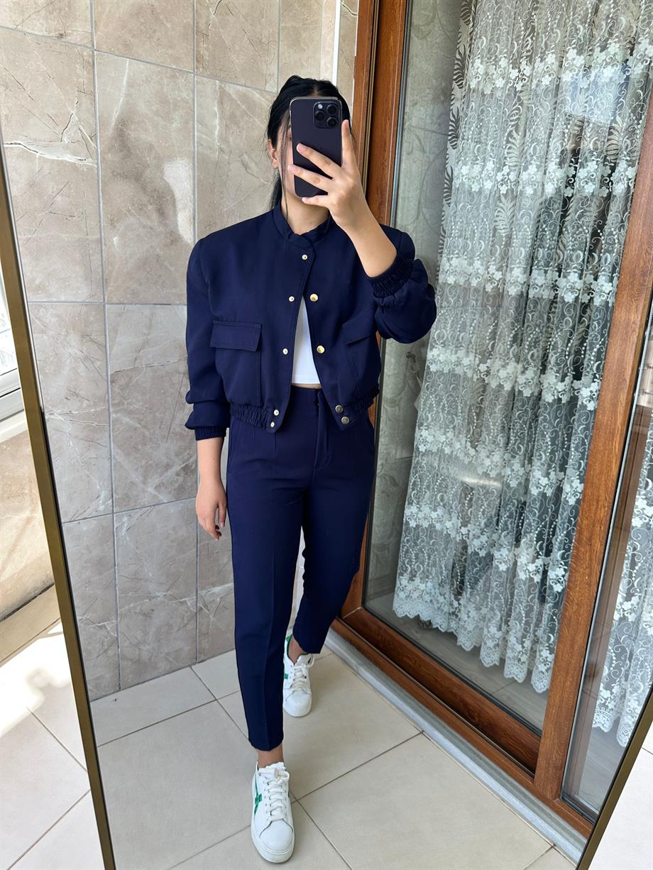 BOMBER LACİVERT CEKET