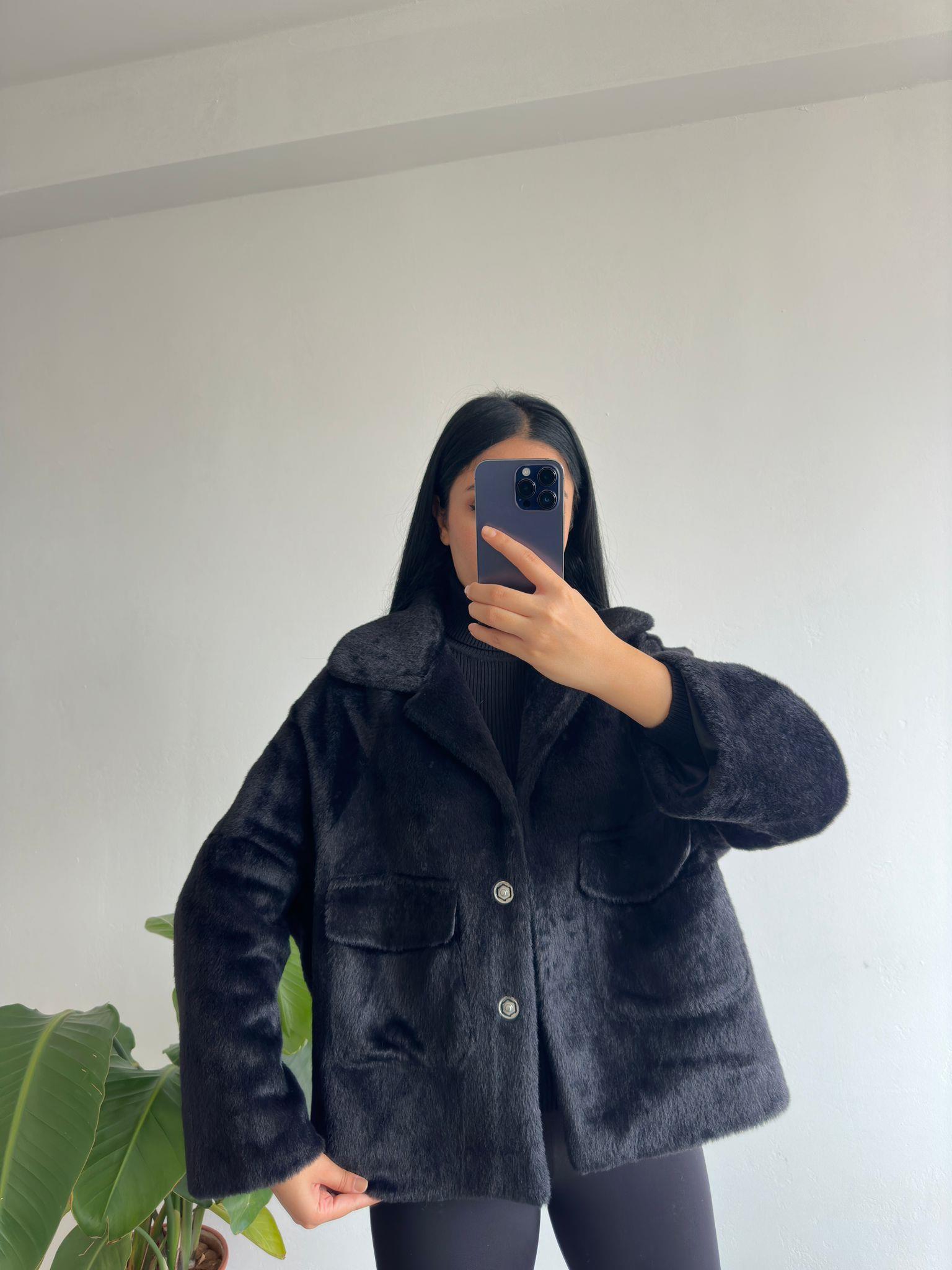 içi astarlı kürk siyah