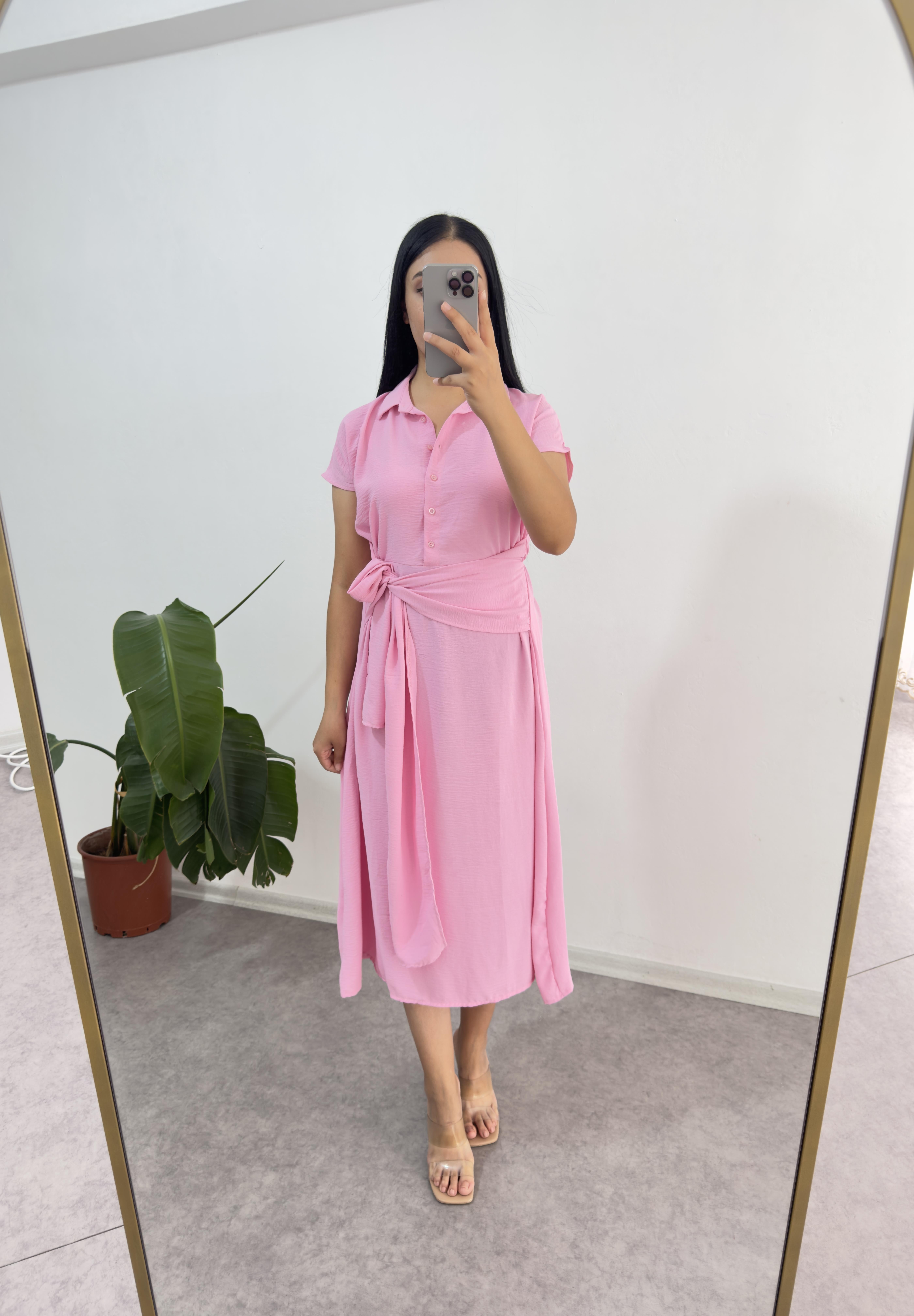 İpkyl Muadili Toz Pembe Elbise