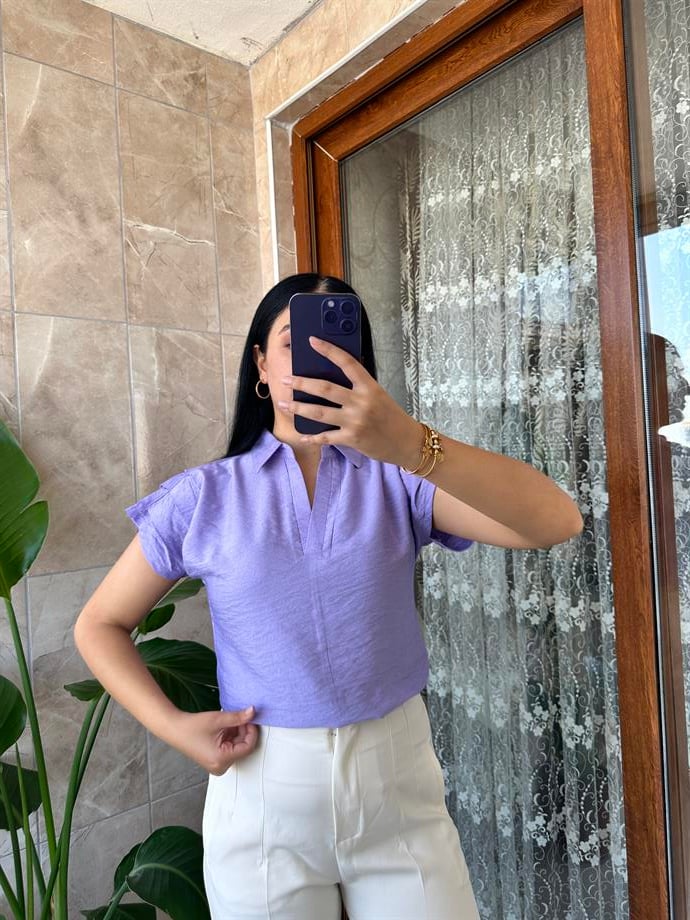 Keten lila bluz