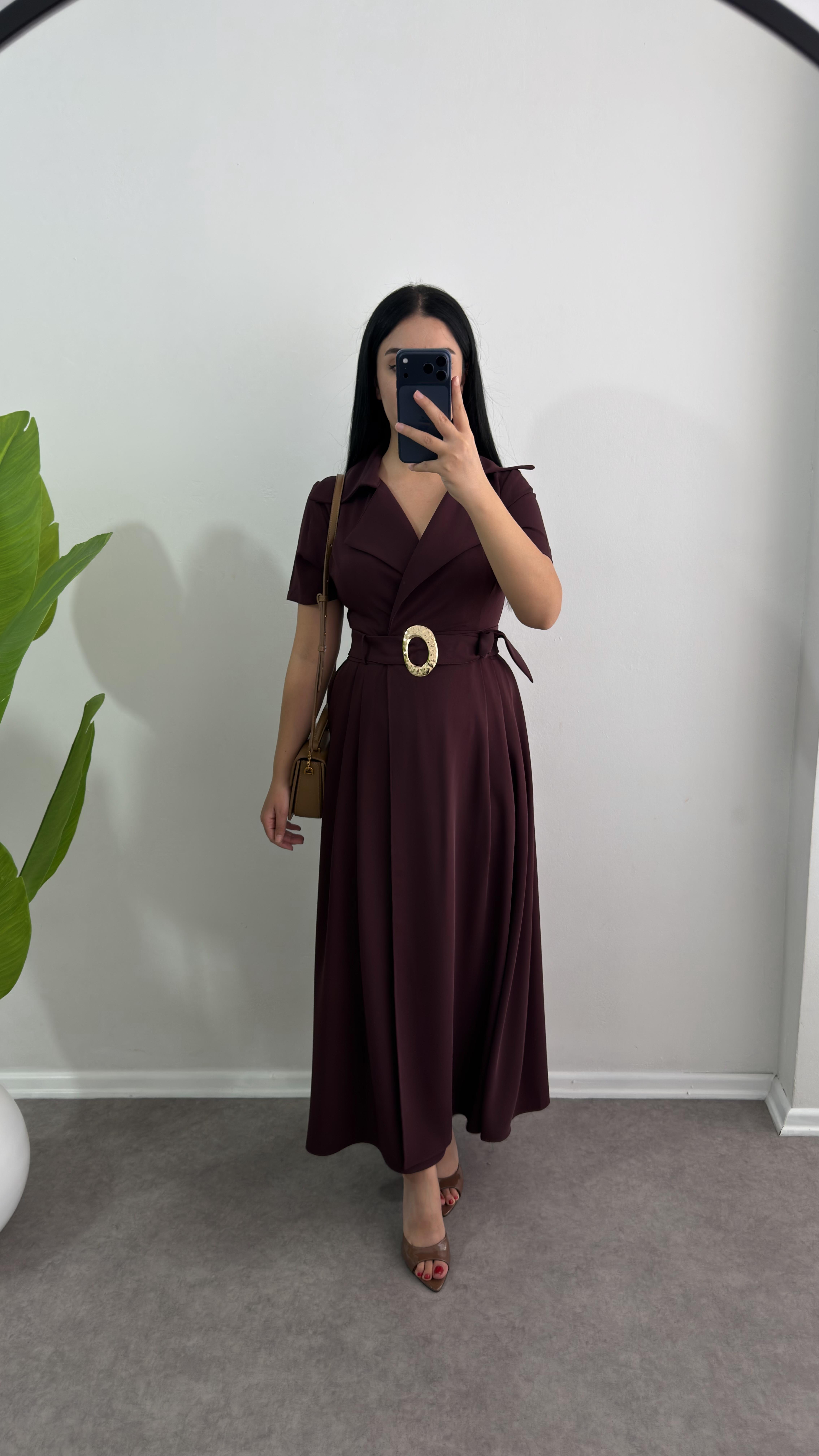 Lasa Mürdüm Maxsi Elbise