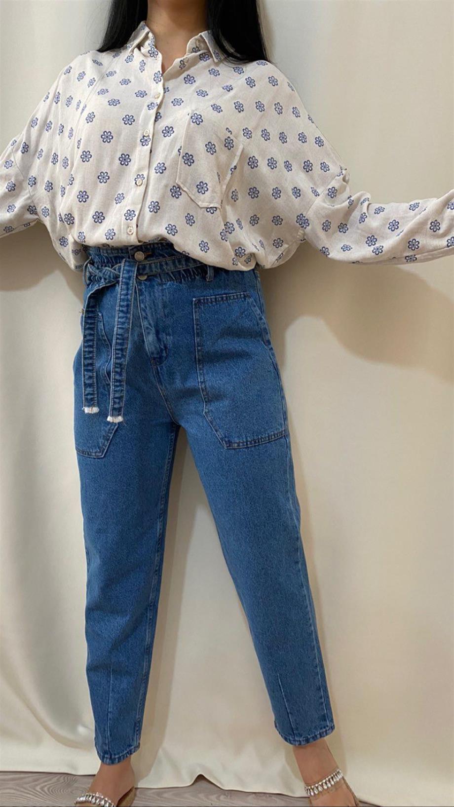 MAVİ RENK KARGO PANTOLON