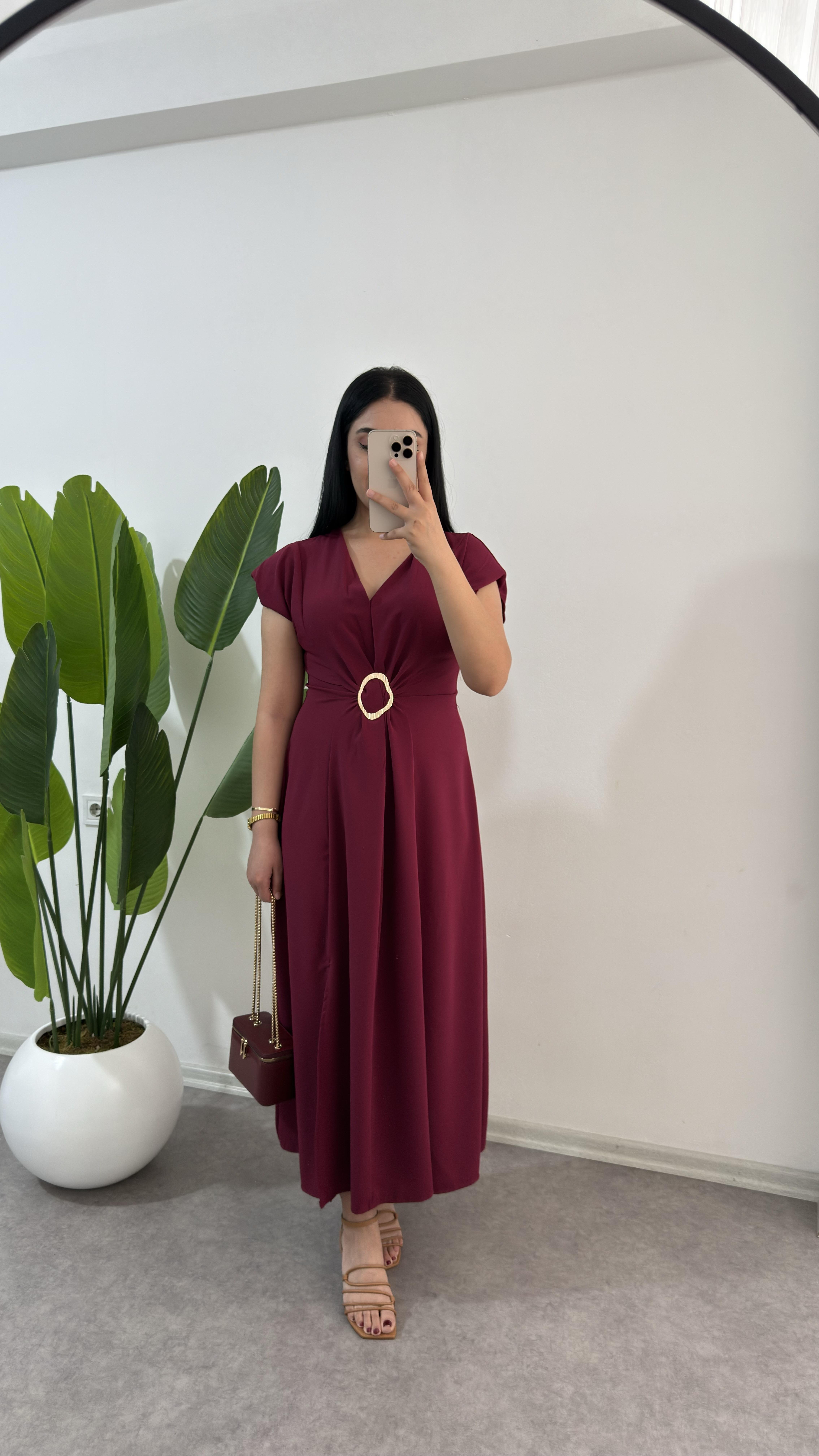 Meftun Fuşya Elbise