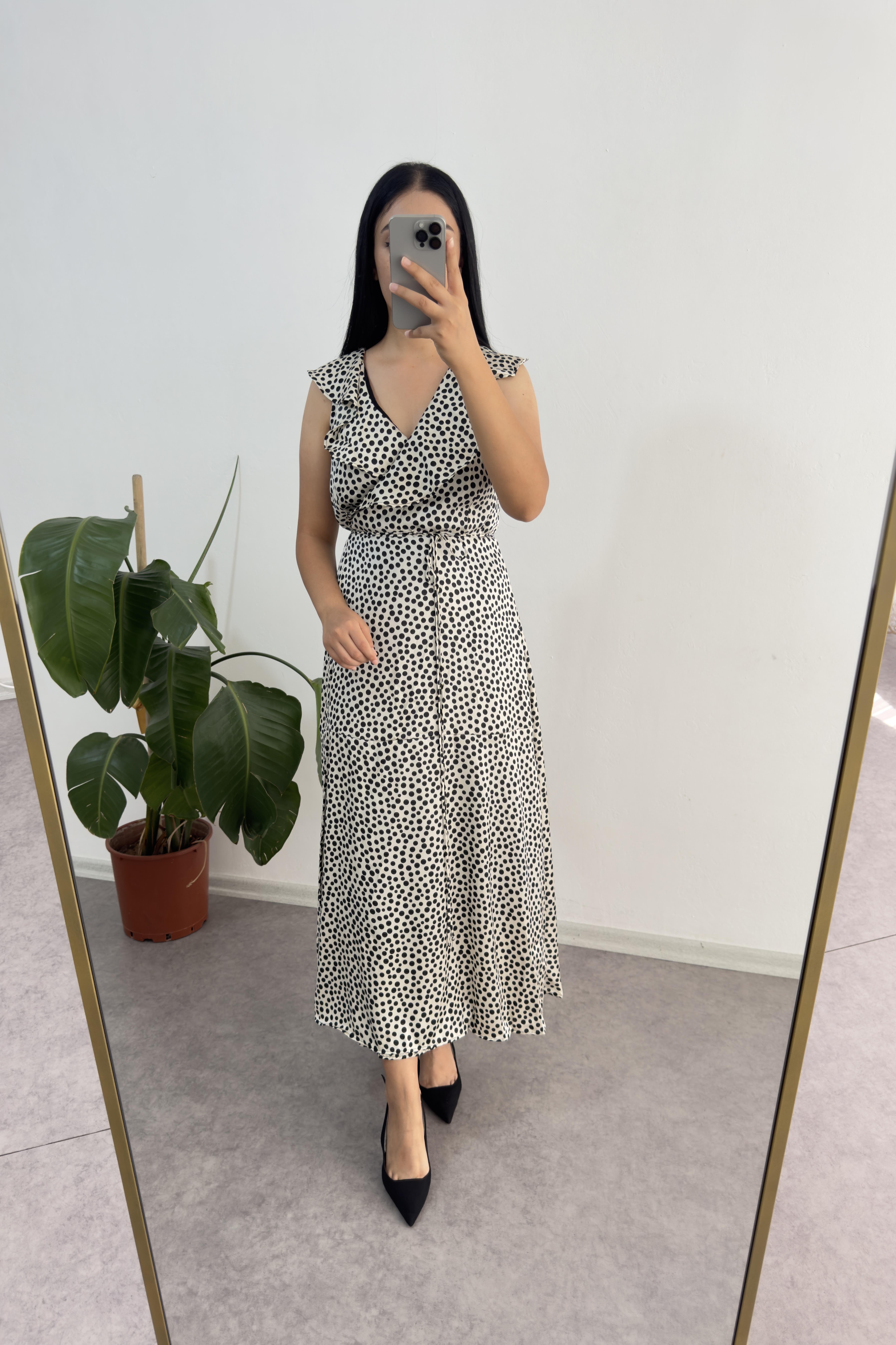 Mng Puantiyeli Elbise