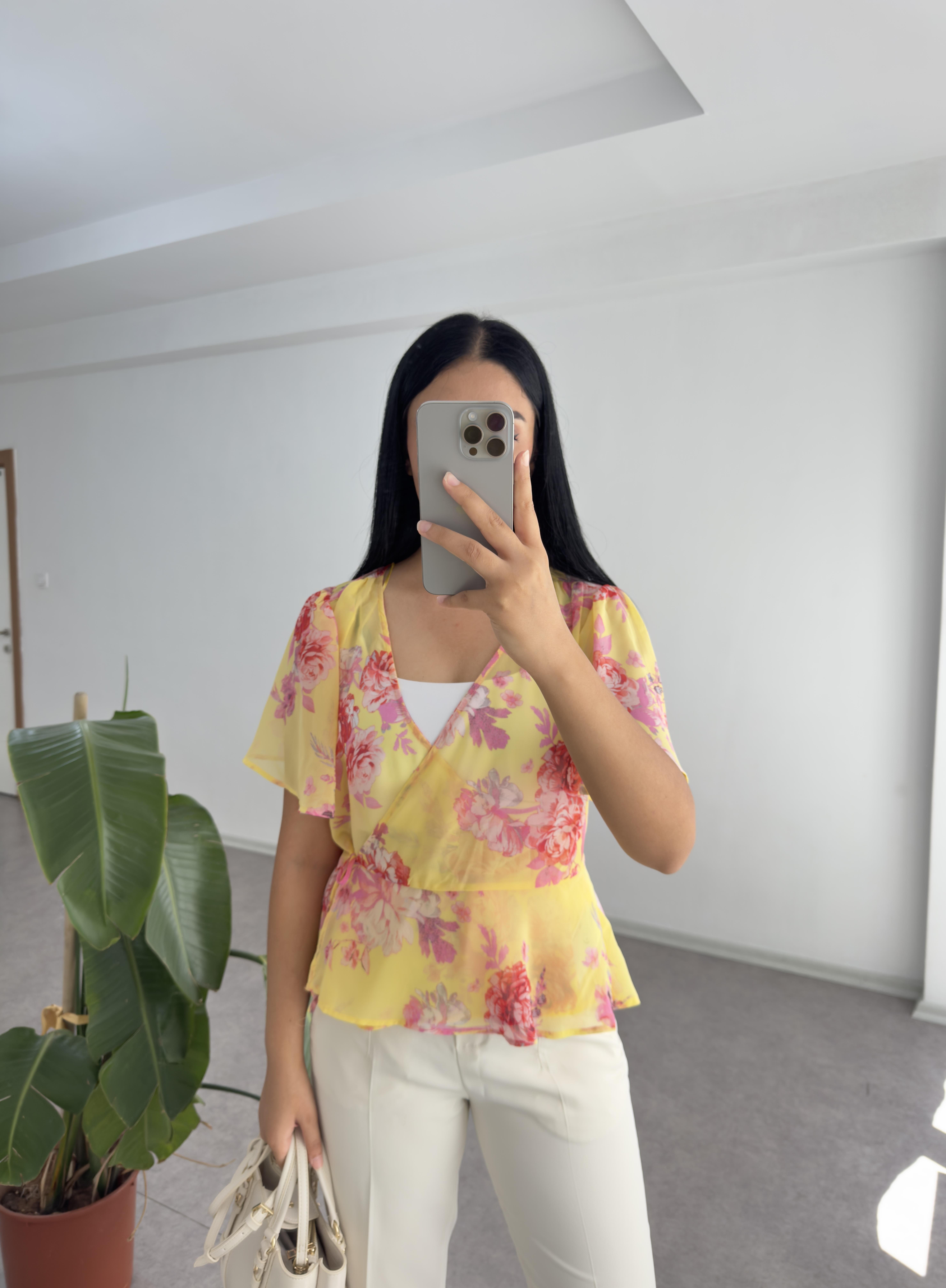 Mng Sarı Şifon Bluz