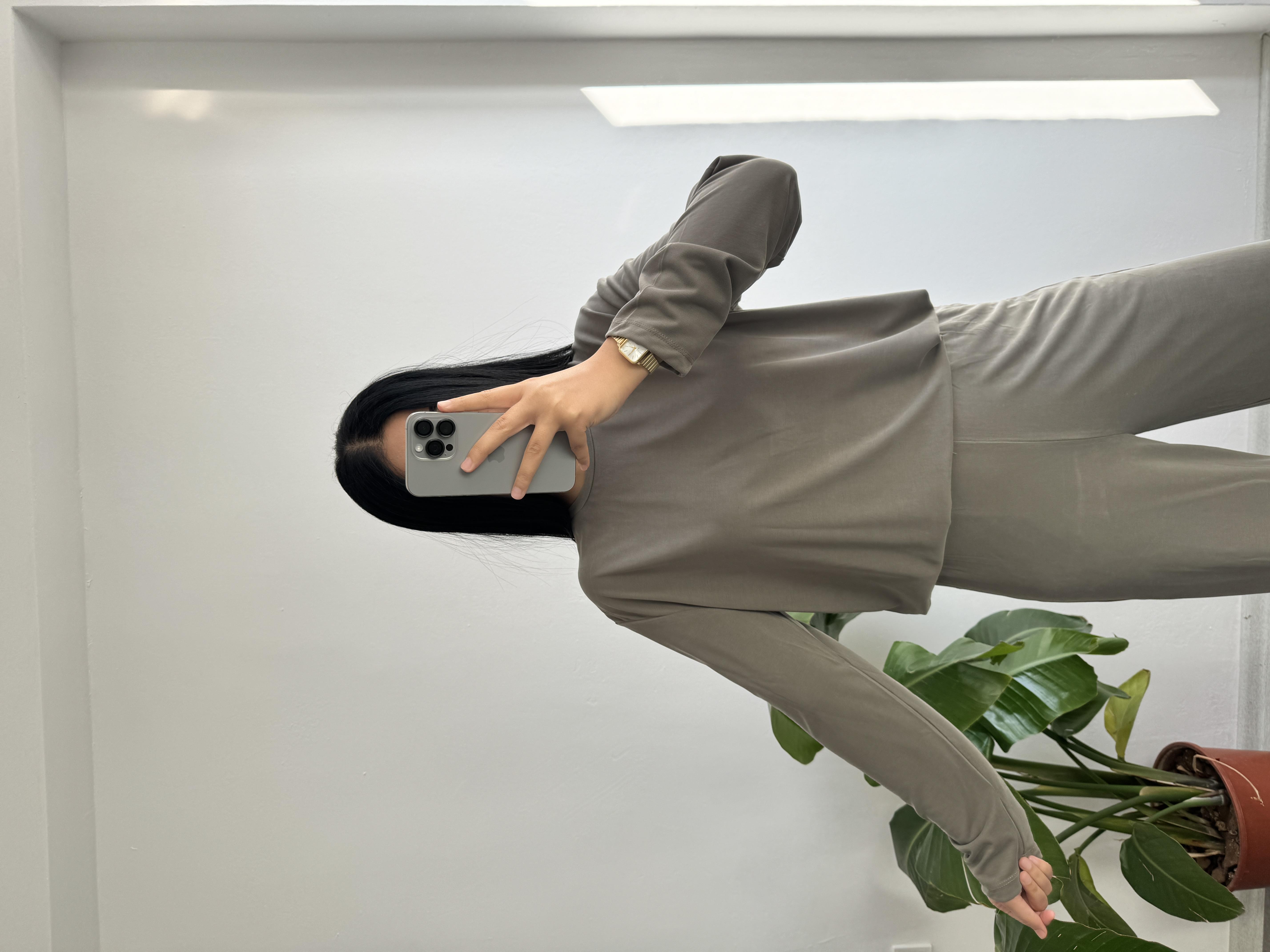 Modal kumaş mint yeşili lazer kesim takım