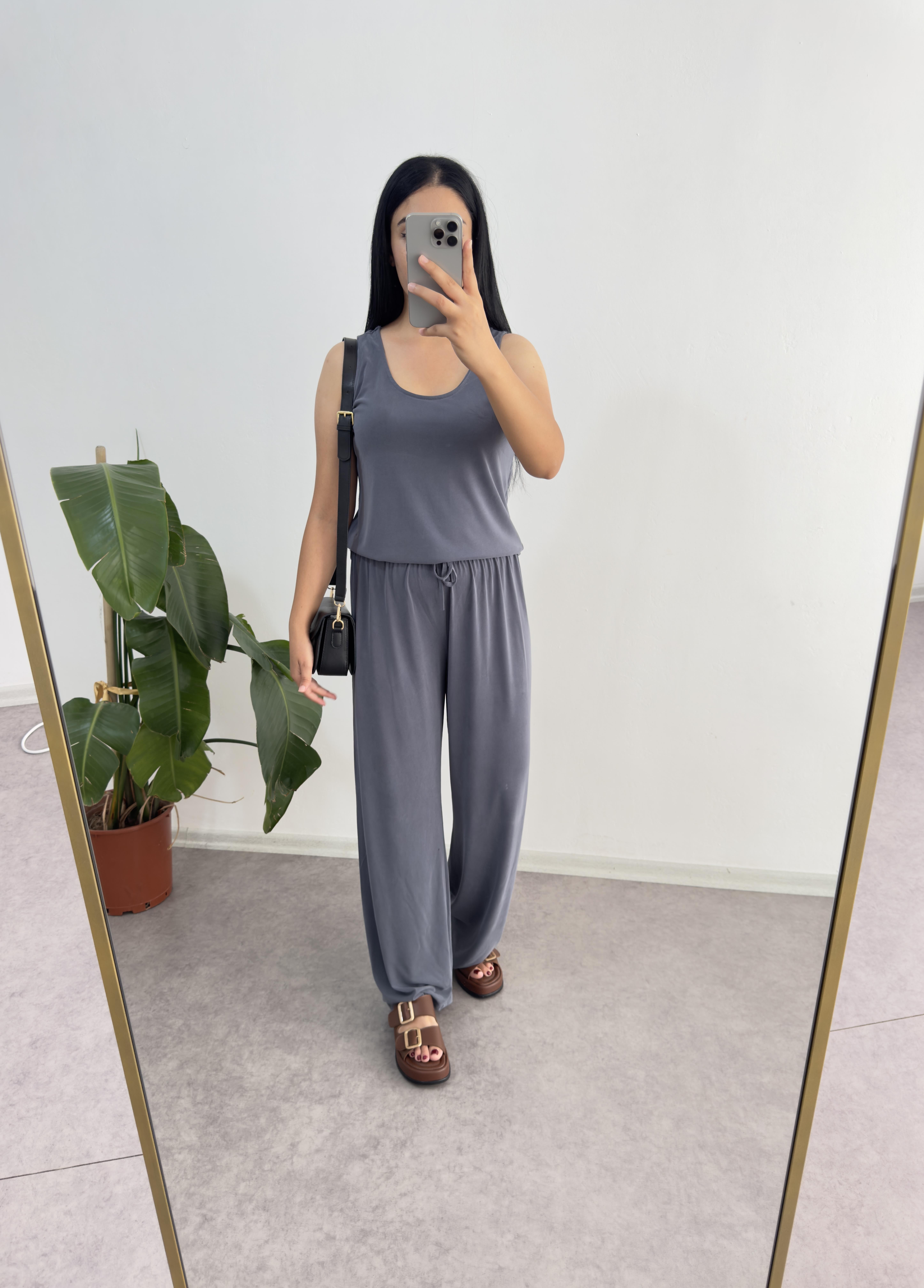 Oys Modal Kumaş Antrasit Takım