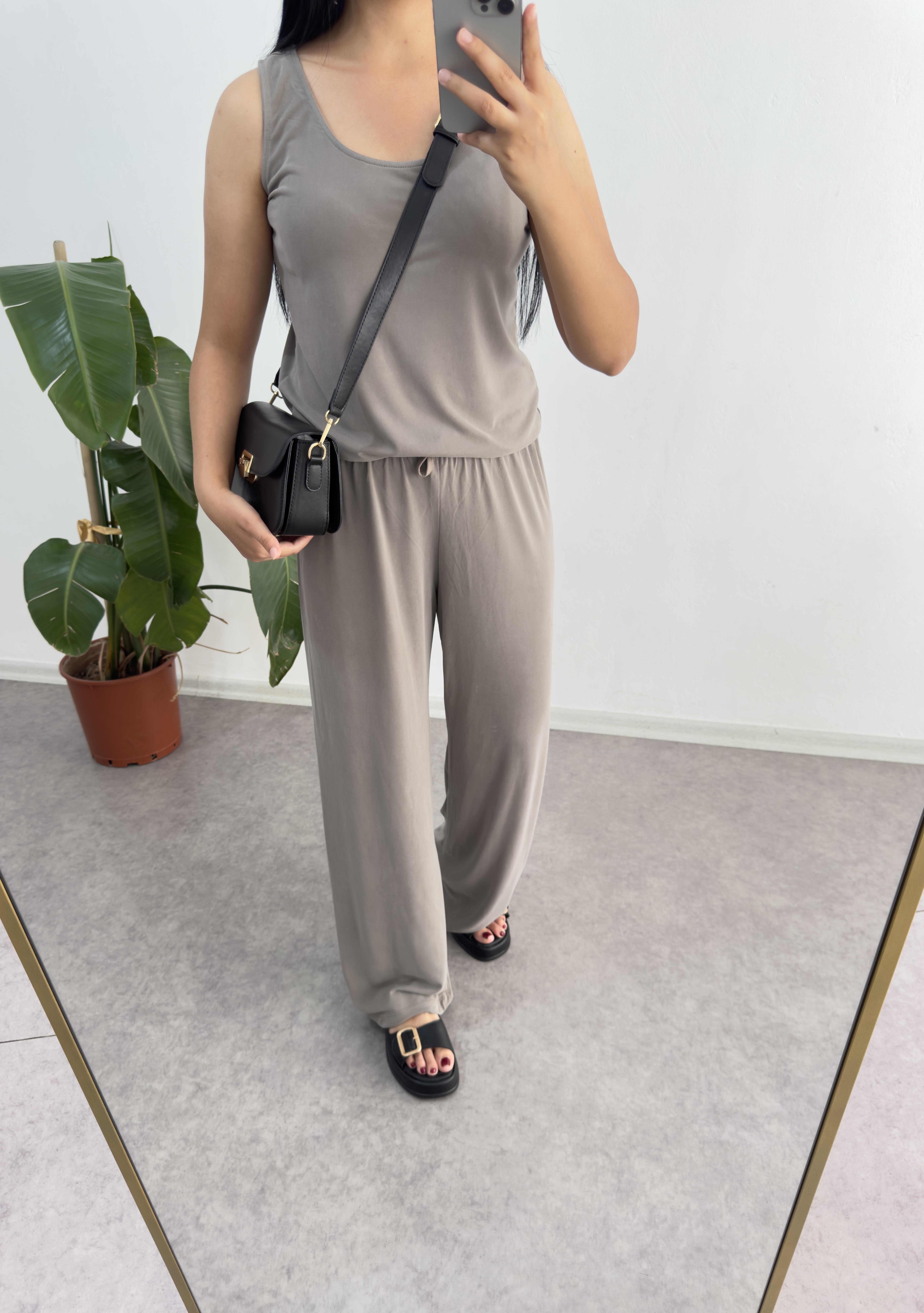 Oys Modal Kumaş Bej Takım