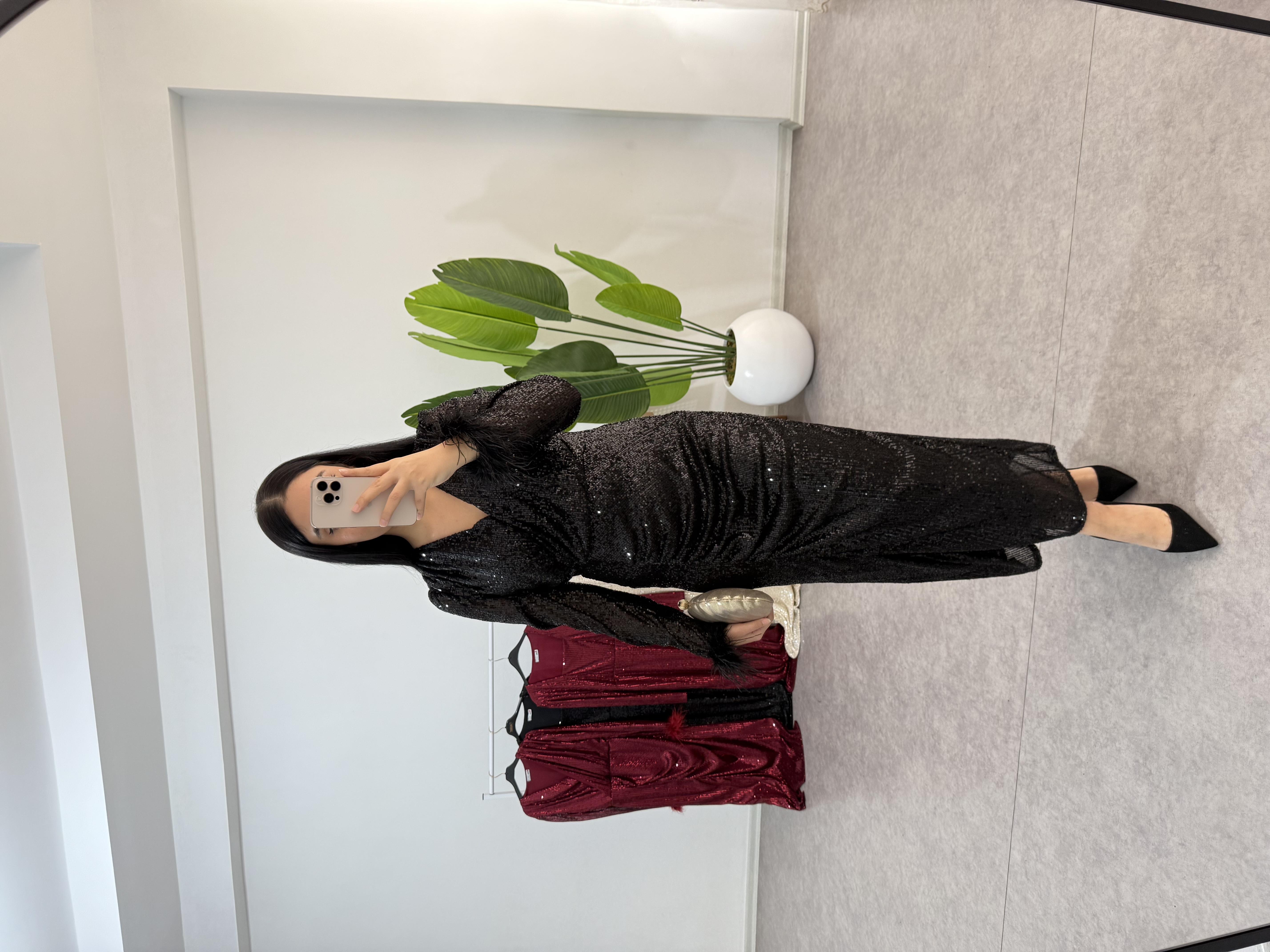 Pulpayet Siyah Elbise