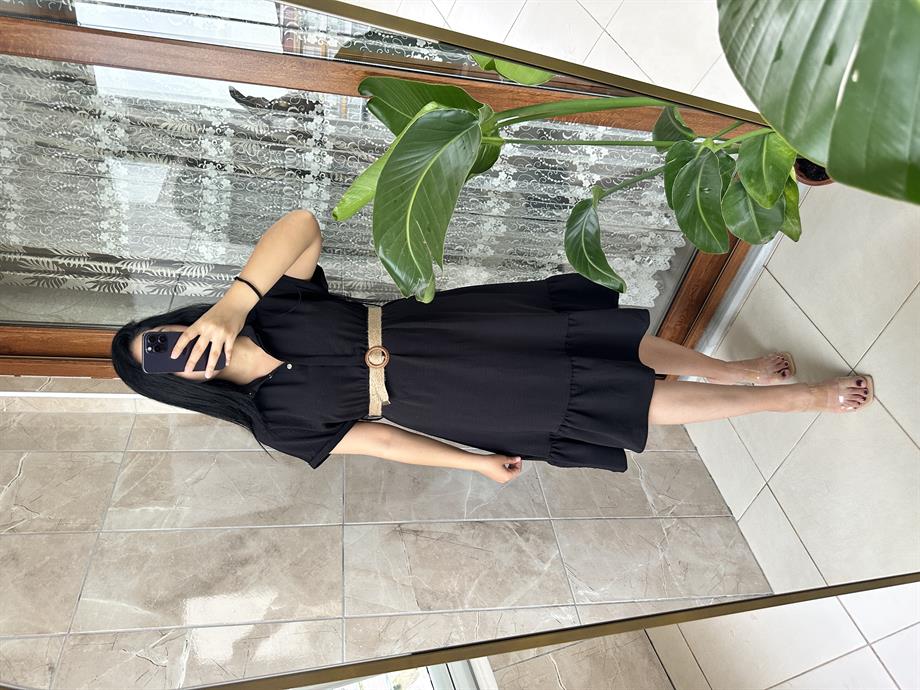 Siyah Aerobin elbise