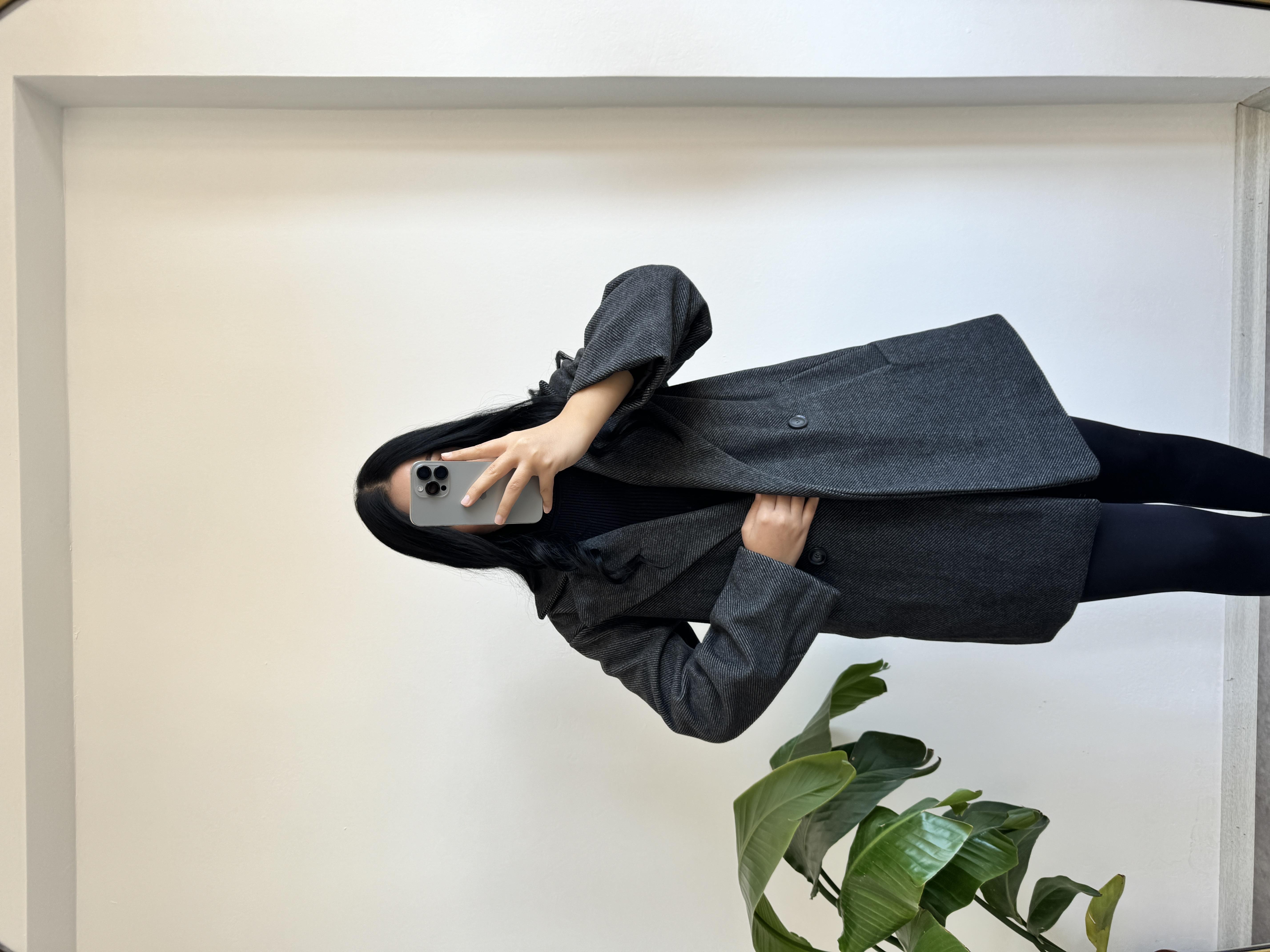 Siyah balık sırtı desenli kaşe