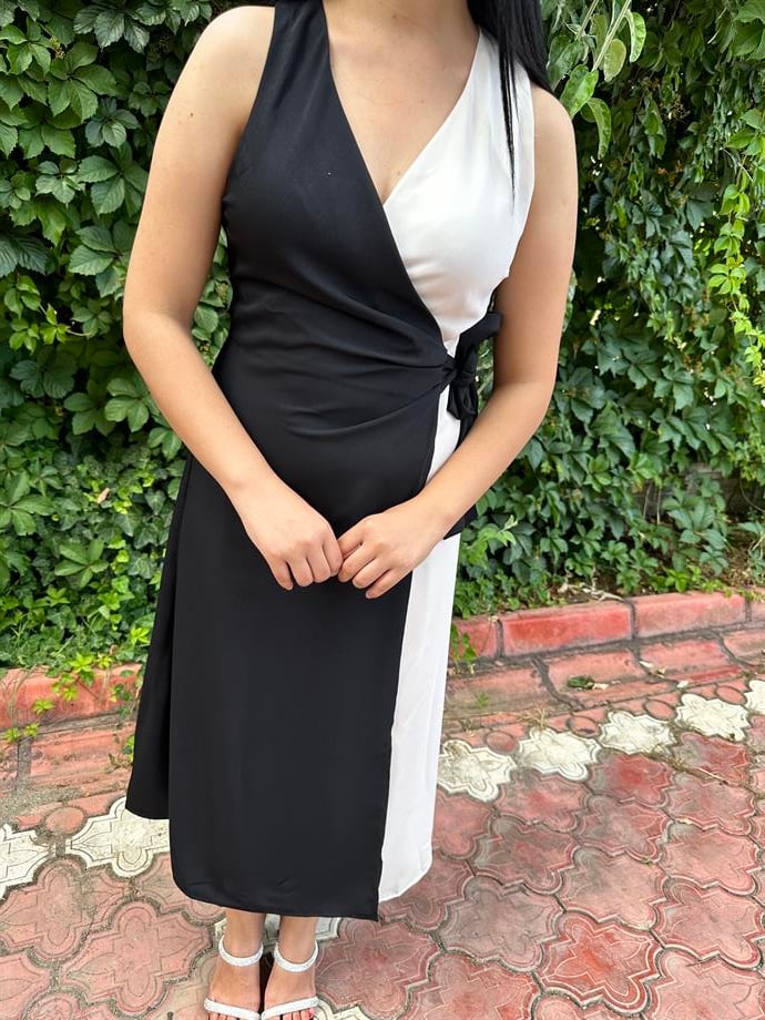 Siyah beyaz elbise