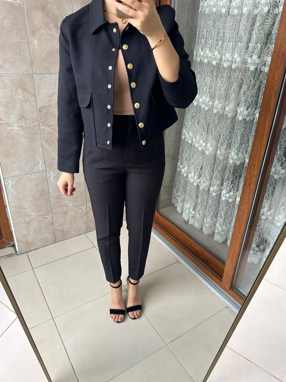 SİYAH KUMAŞ PANTOLON