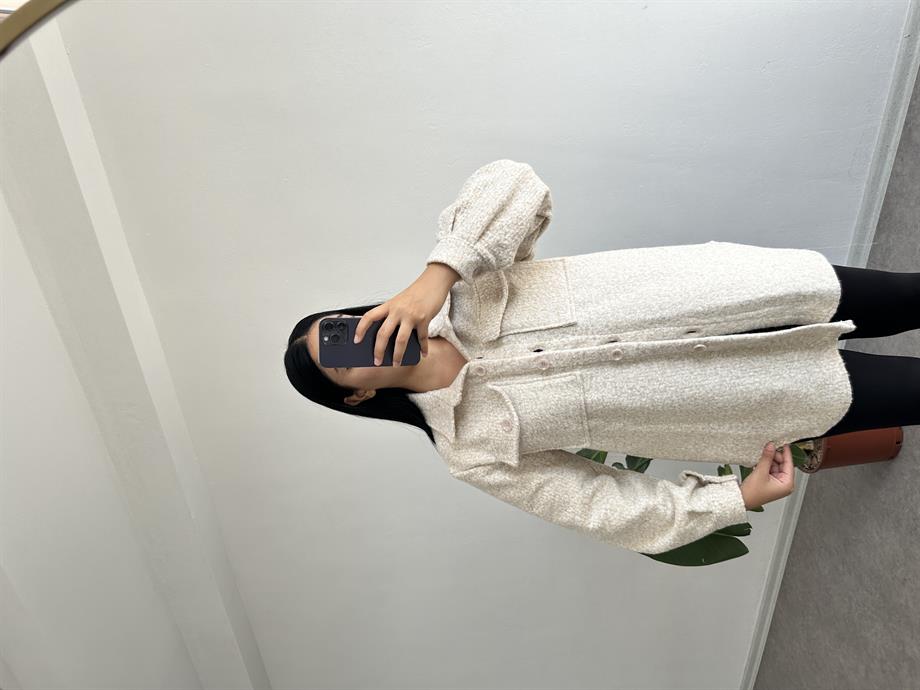 Taş rengi kaşe gömlek