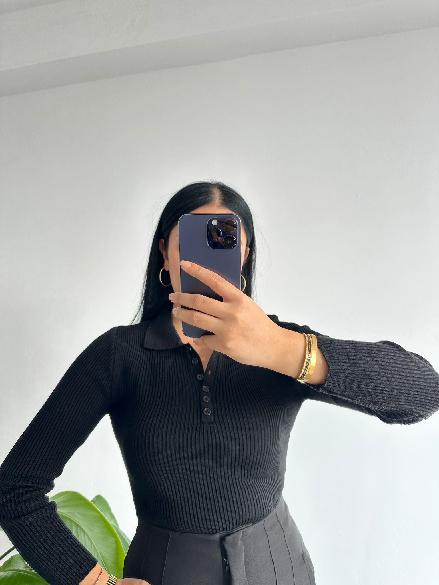 triko polo yaka bluz