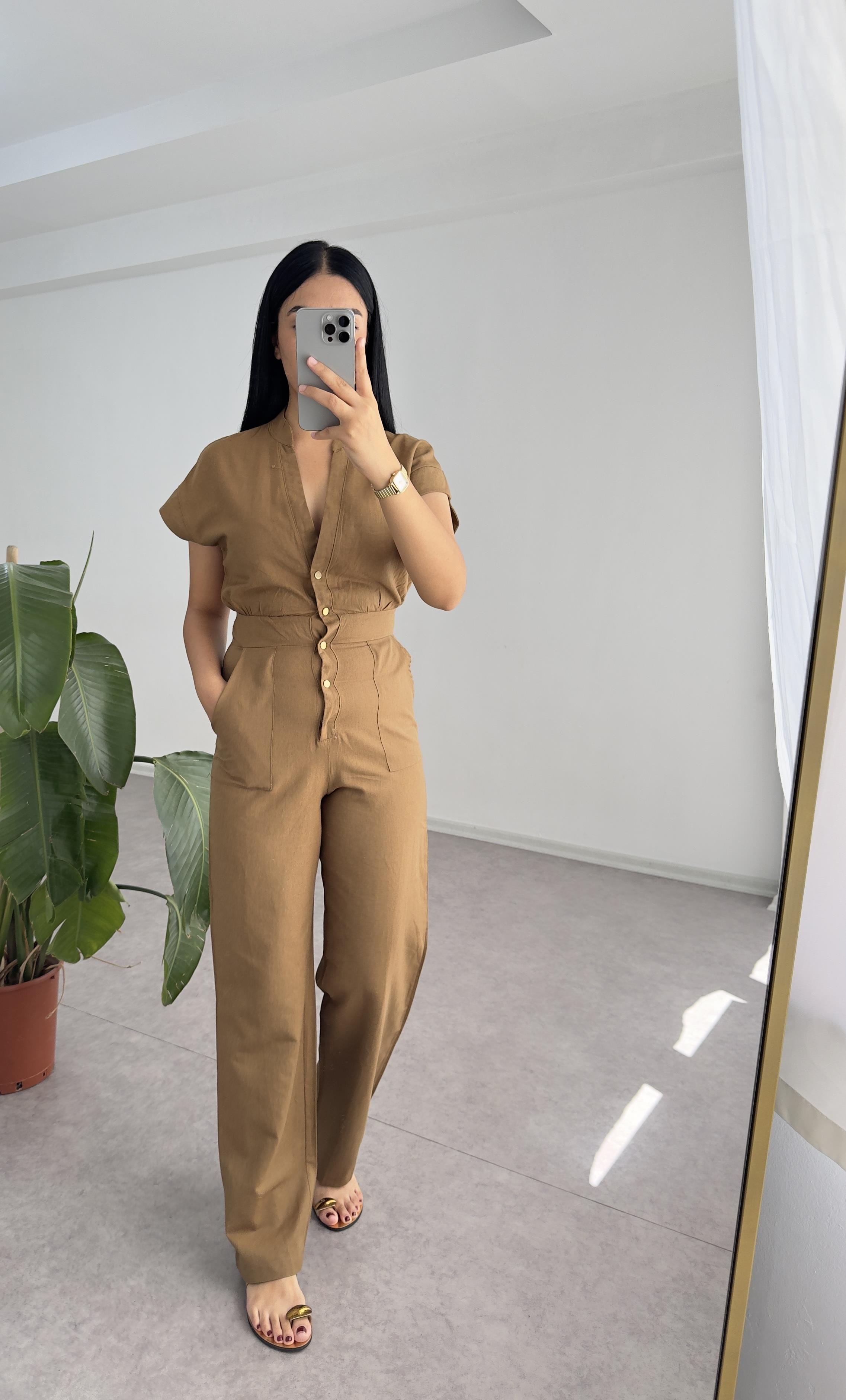 Tulum Keten Kahverengi 