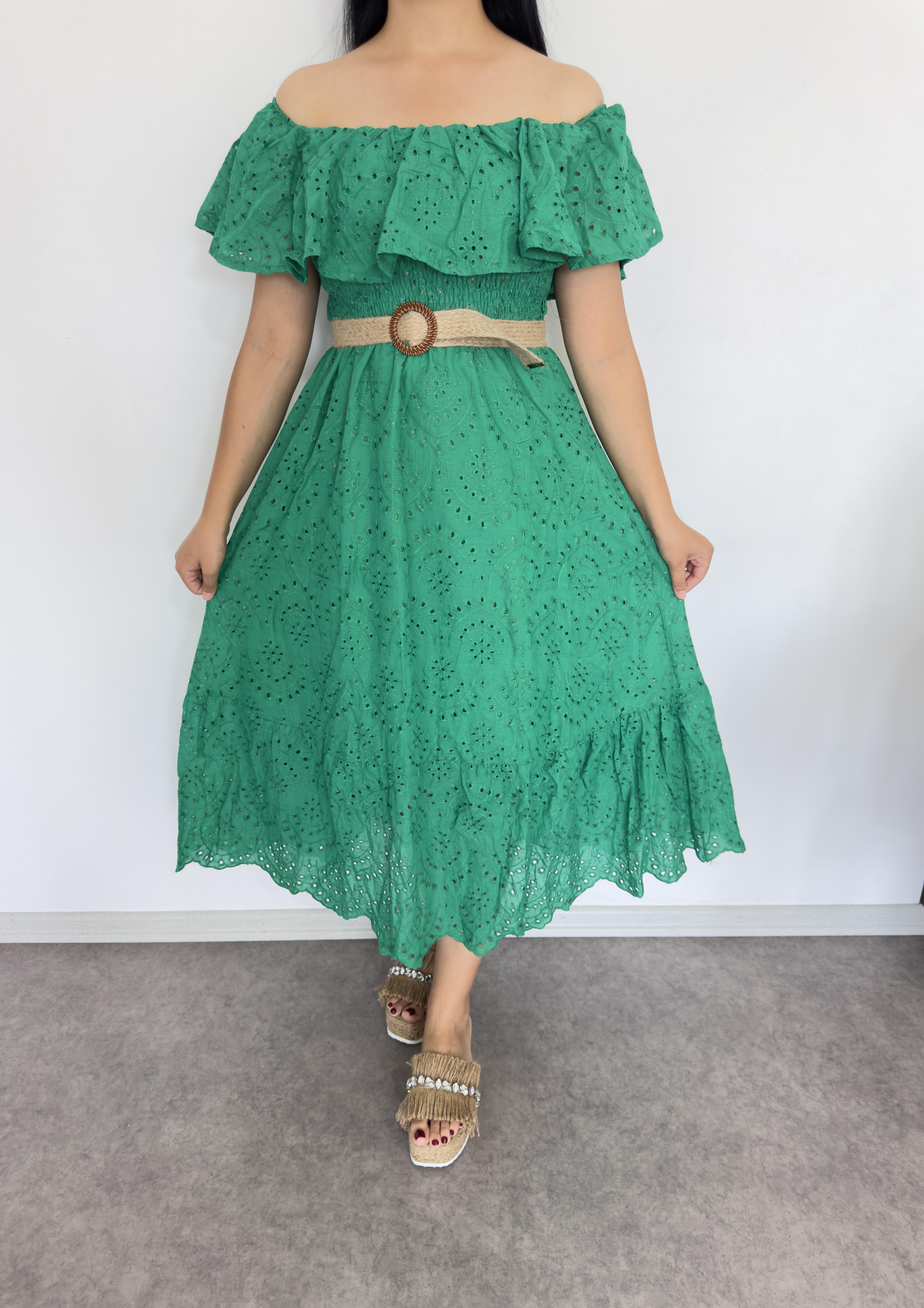 Zera Yeşil Fisto Elbise 