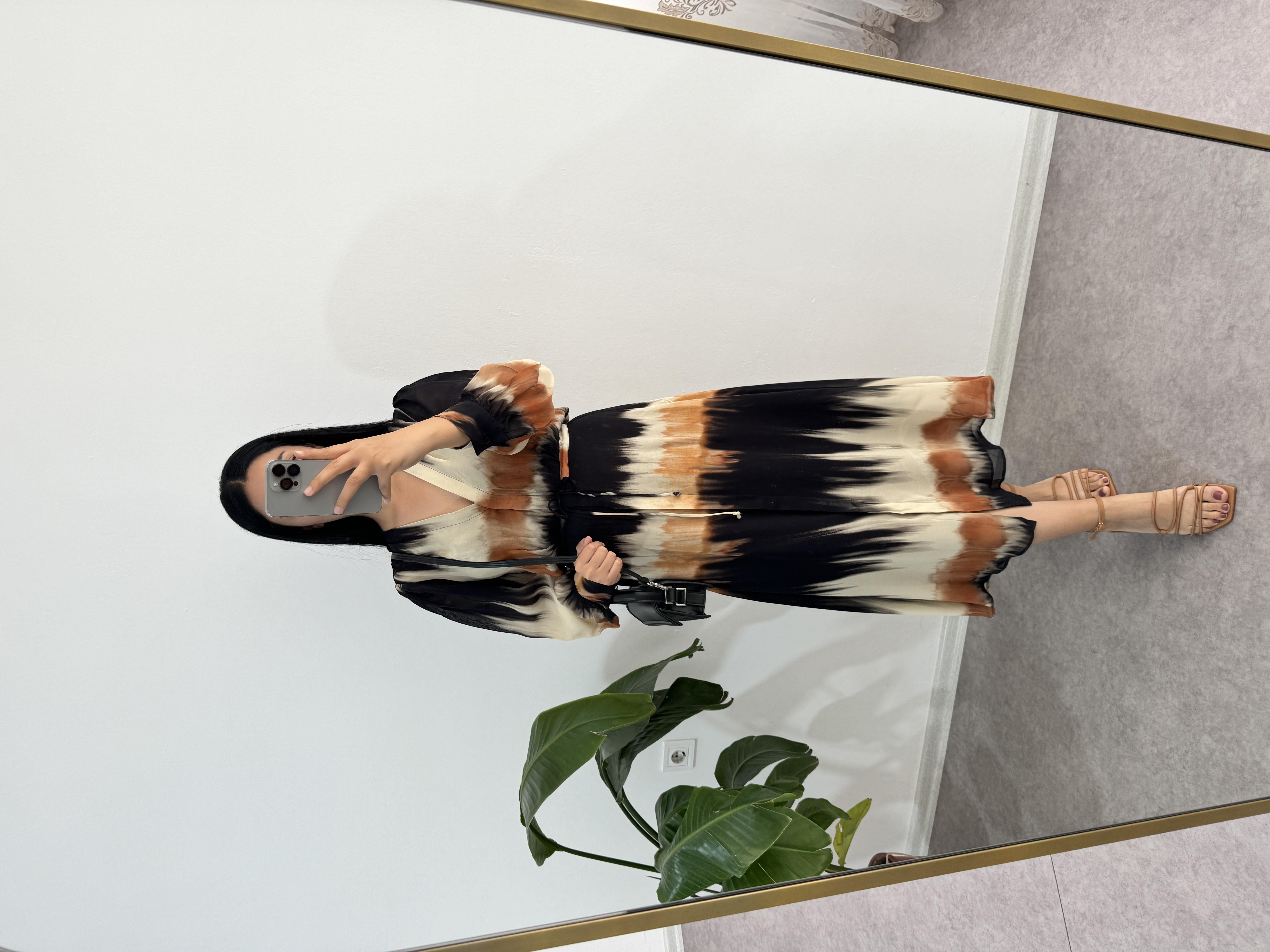 Zr Muadili Şifon Elbise