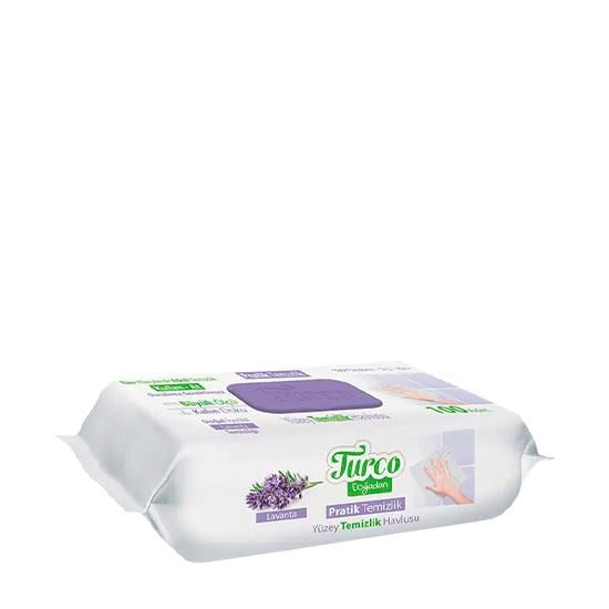 BABY TURCO YÜZEY TEMİZLİK HAVLUSU 100'LÜ LAVANTA *12