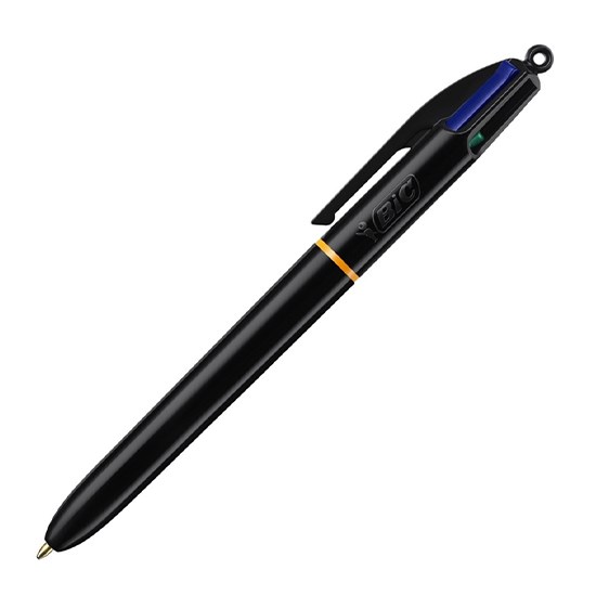 BİC TÜKENMEZ KALEM 4-RENK 1.0mm PRO SİYAH *12