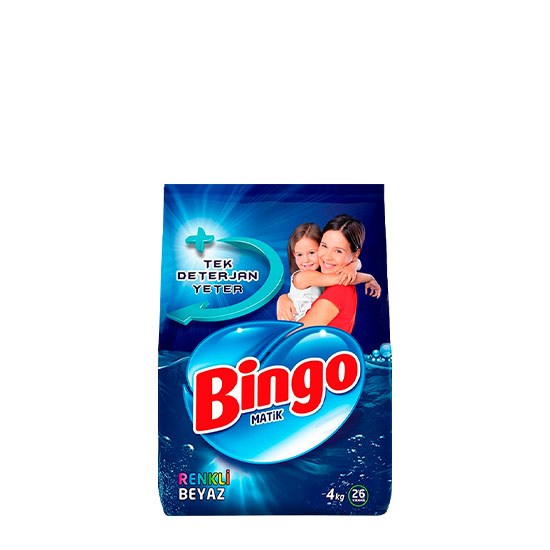 BİNGO MATİK 4 kg RENKLİ ve BEYAZ *156